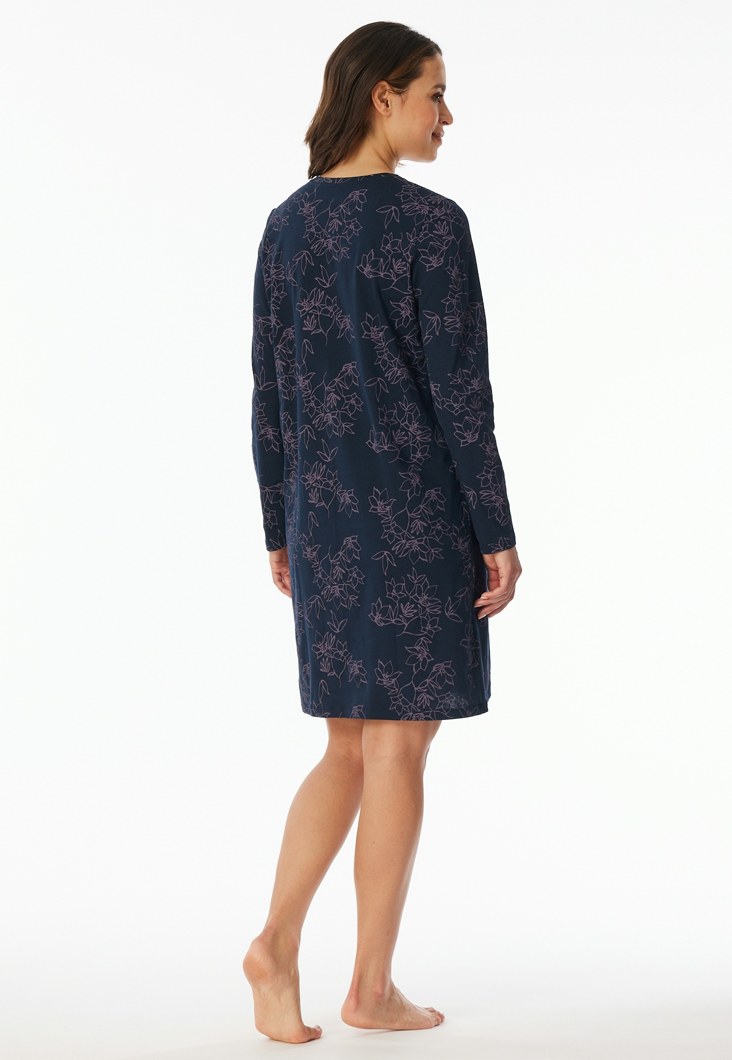 Thumbnail - uncover by SCHIESSER Nachthemd "Uncover Nightwear" 0, Baumwolle, Single Jersey-Qulität, V-Neck, weich, atmungsaktiv