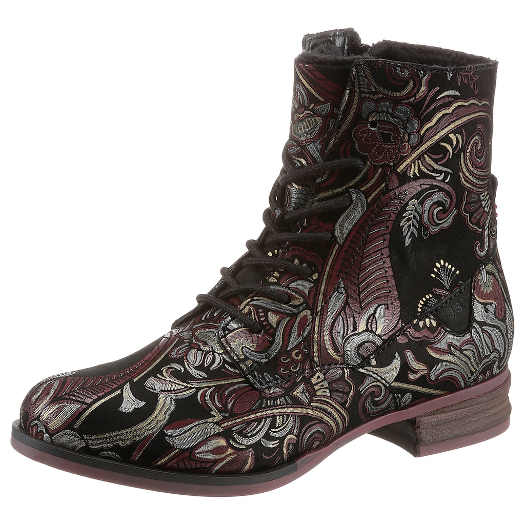 Josef Seibel Schnürboots »SANJA 01«, mit Fantasy-Print