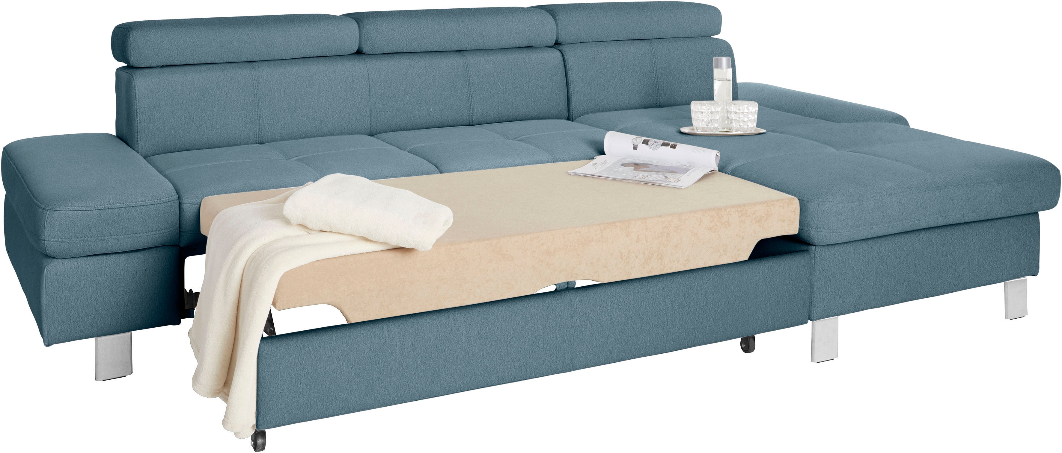 Thumbnail - exxpo - sofa fashion Ecksofa "Fiji, hochwertige Detailverarbeitung, Breite 292cm, L-Form" bequem durch Kopf- und Armteil...