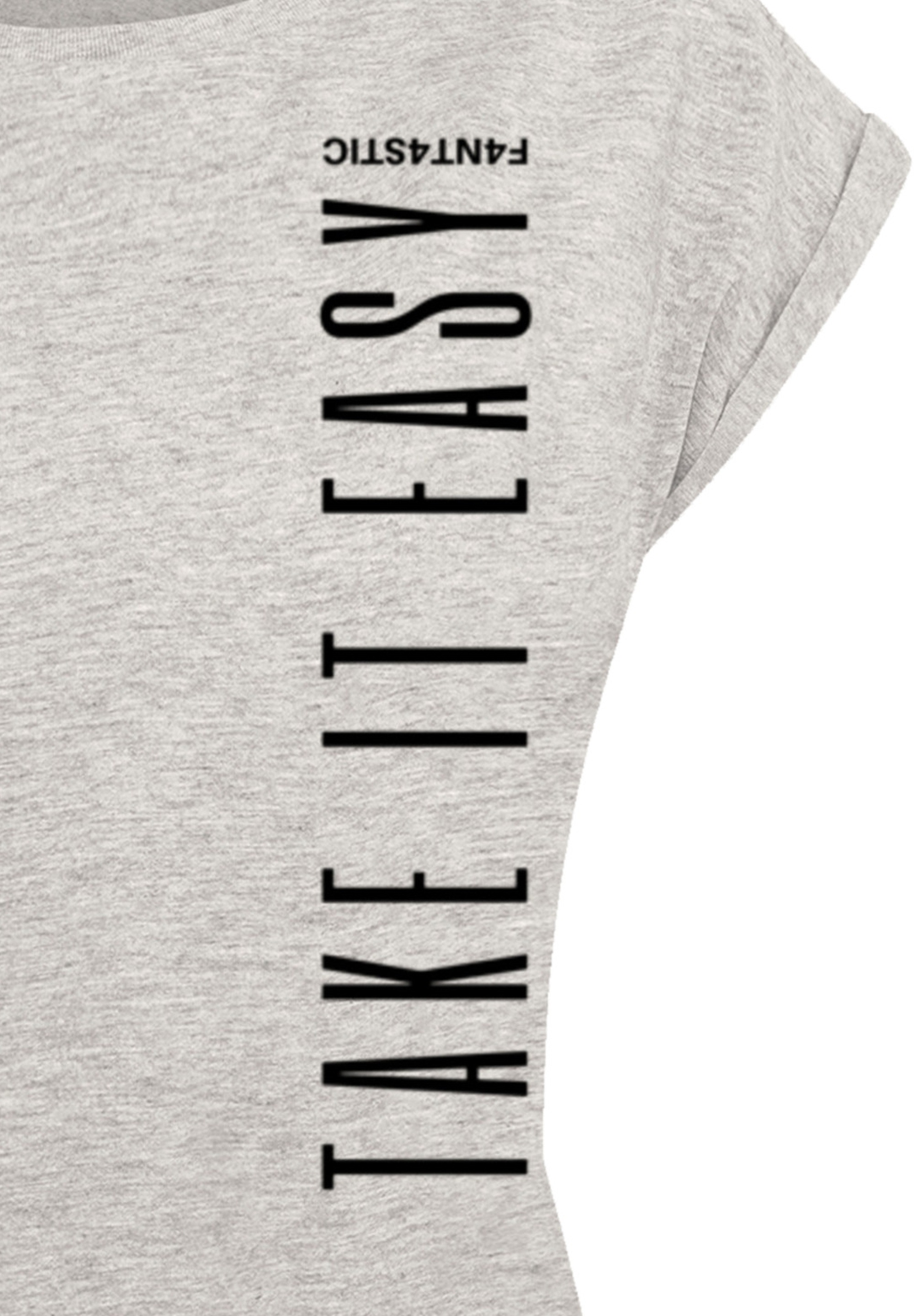 Thumbnail - F4NT4STIC T-Shirt "PLUS SIZE Take It Easy" Print