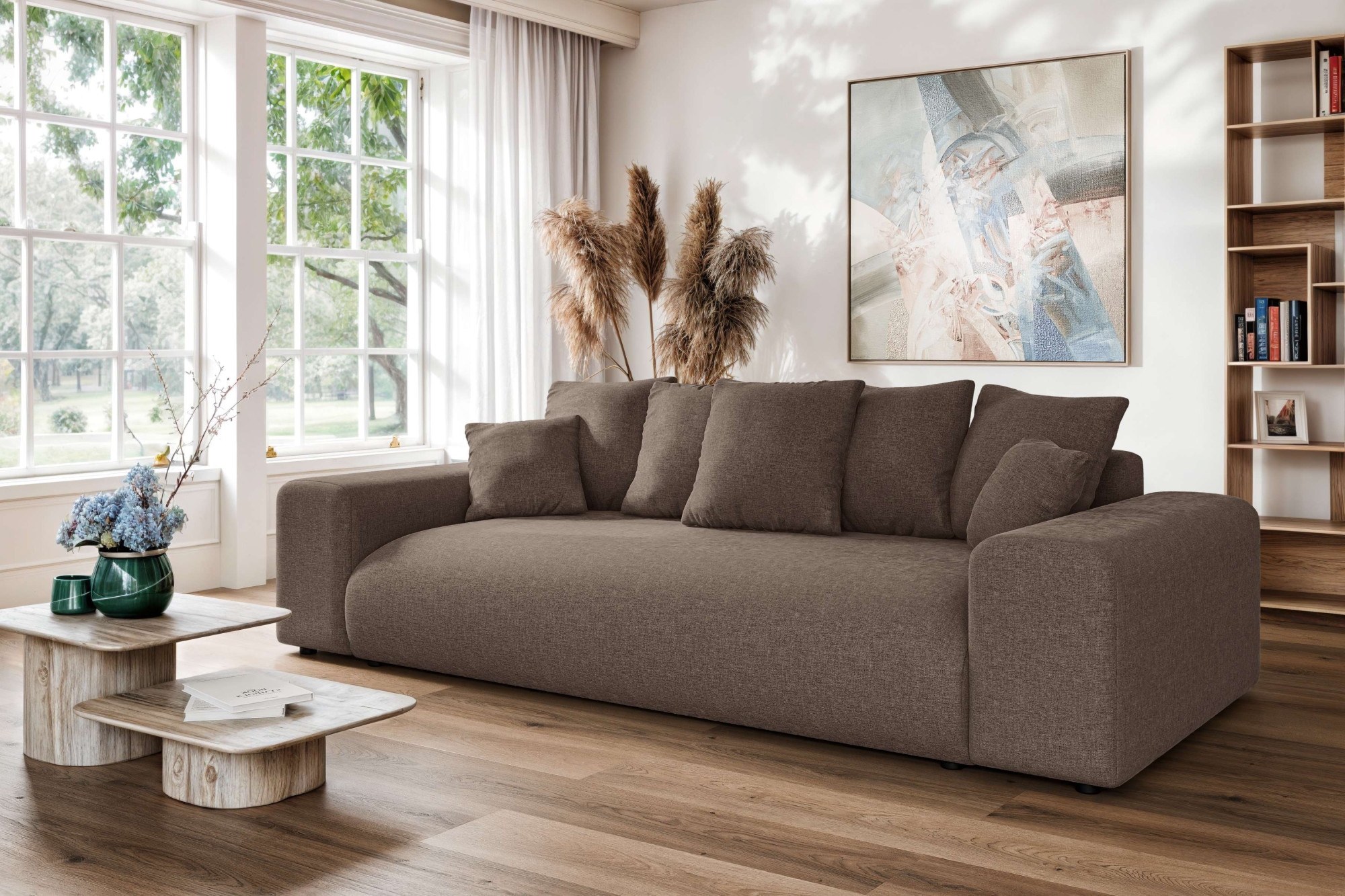 Home affaire Big-Sofa "LAKESIDE 3-Sitzer Schlafsofa mit Bettkasten, Breite günstig online kaufen