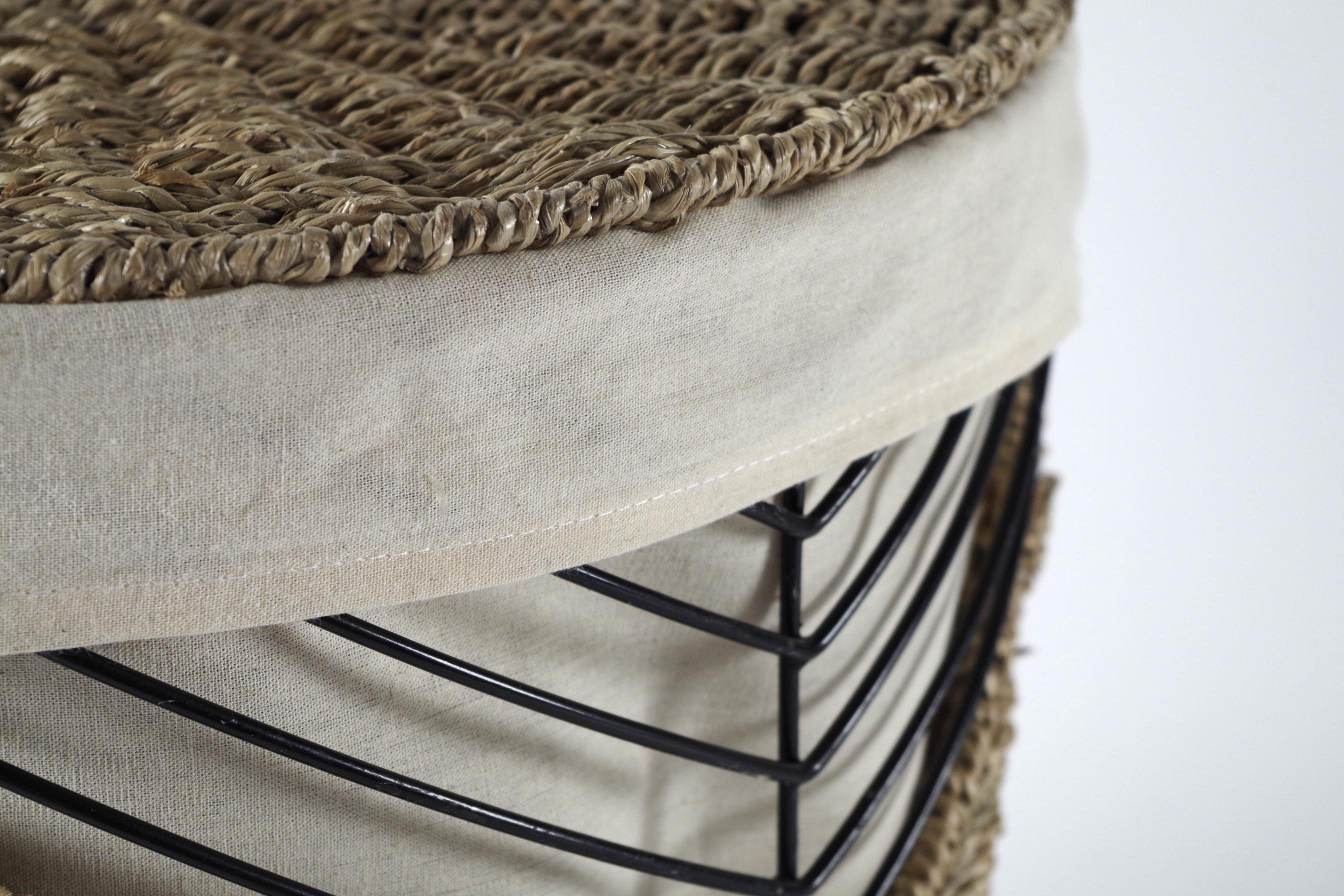 Thumbnail - locker Wäschekorb "NATUR" Wäschesammler aus Seegras, Höhe ca. 50 cm