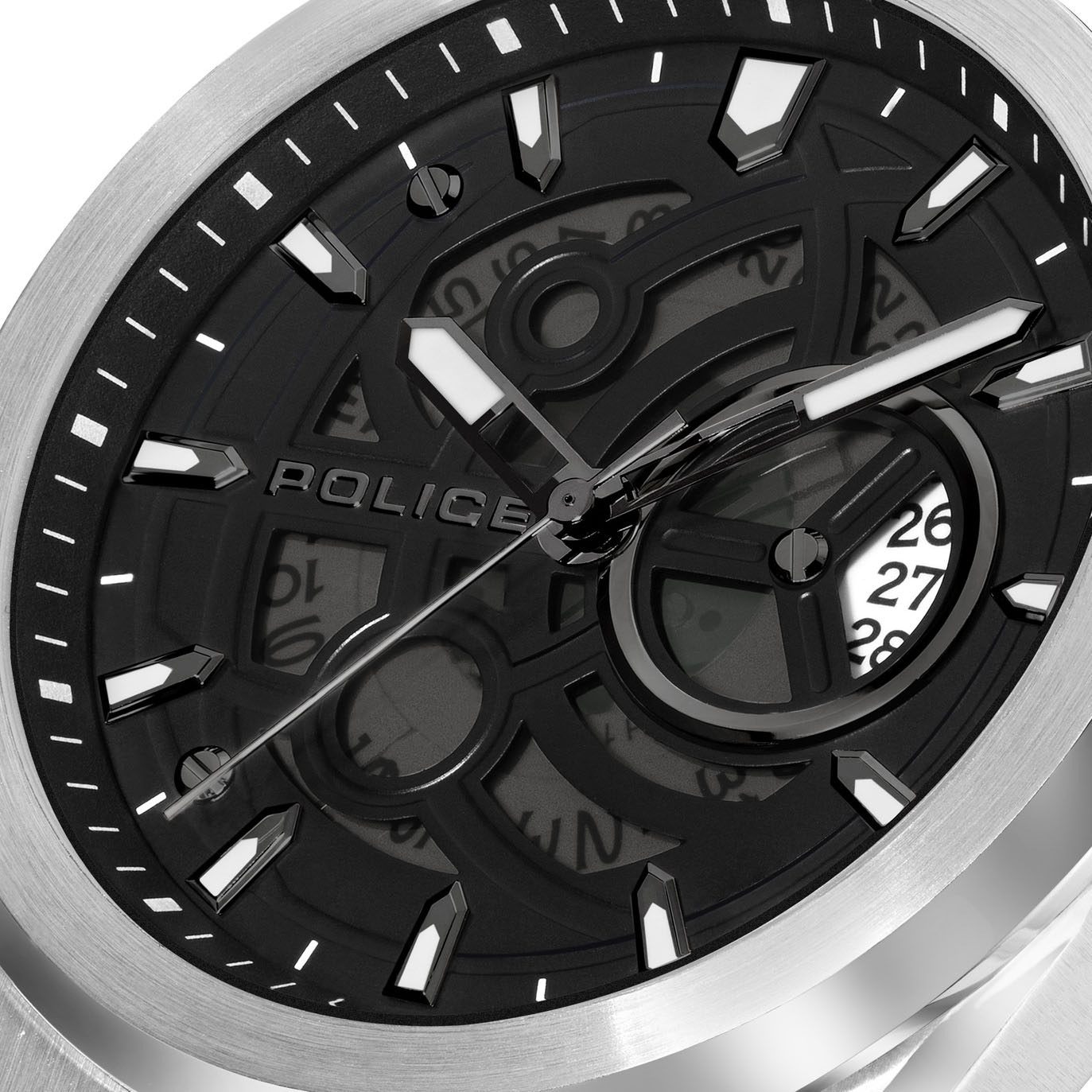 Police Quarzuhr »SALKANTAY«, Armbanduhr, Herrenuhr, Edelstahlarmband, analog, Tag