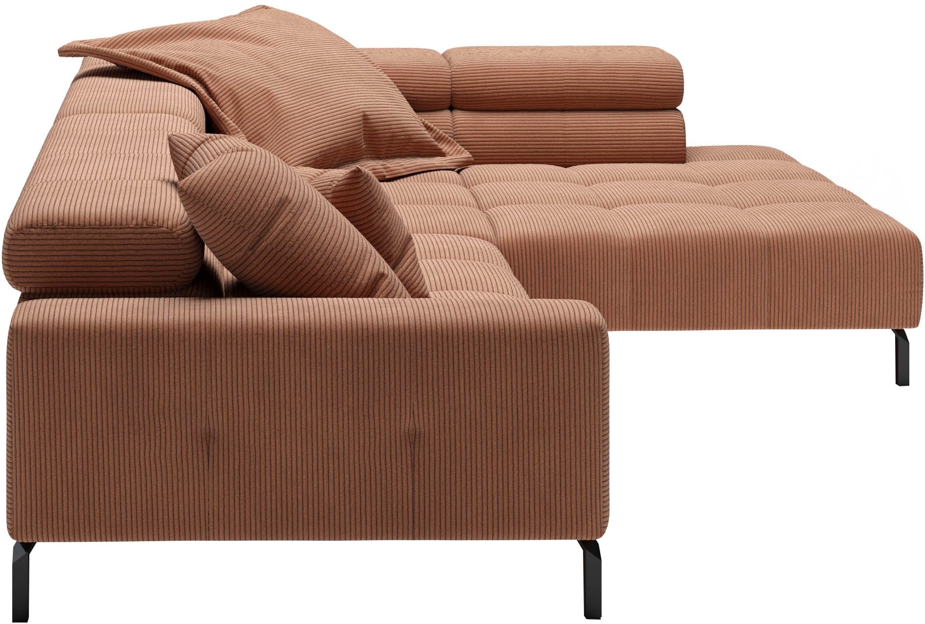 Places of Style Ecksofa »Cleveland, L-Form, incl. Kopfteilverstellung, Breite 311 cm«, wahlweise elektrischer Sitzvorzug