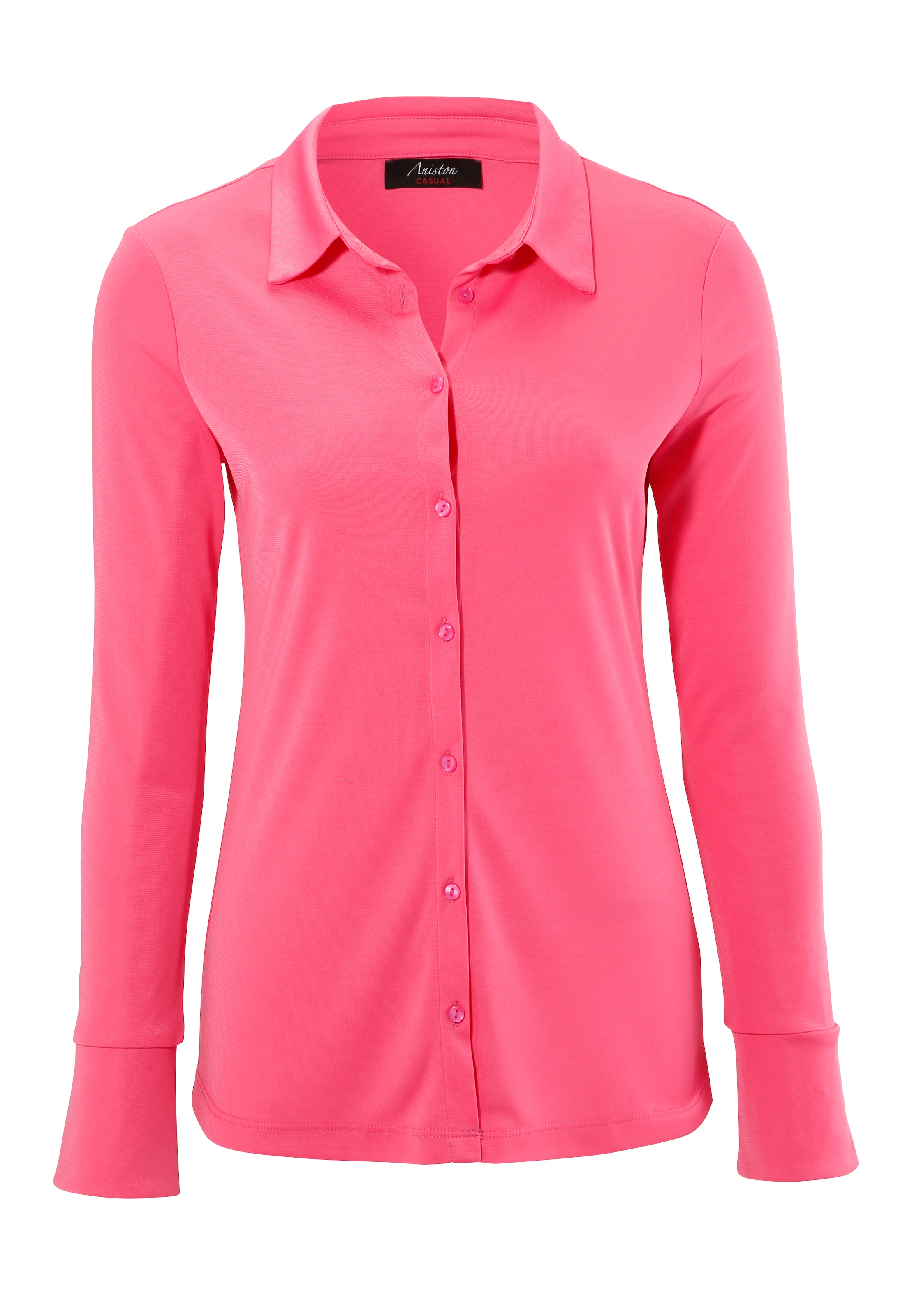 Aniston CASUAL Hemdbluse, in strukturierter BAUR Jersey-Crepé-Qualität | für bestellen