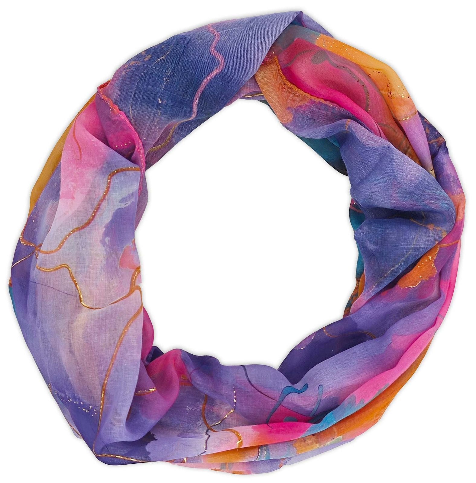 styleBREAKER Loop "Loop Aquarell Glow Metallic Akzente" 1 Stk.