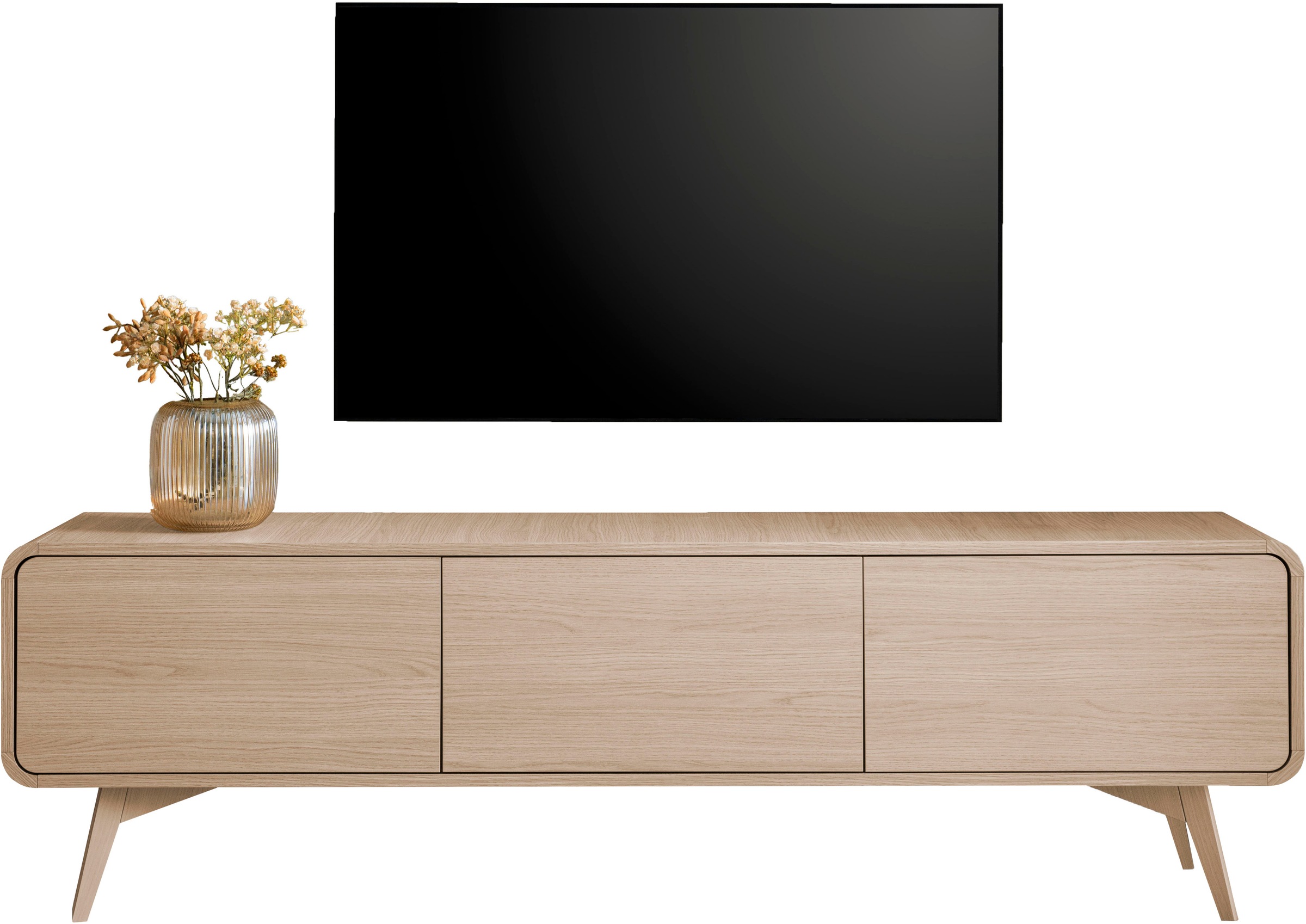 Home affaire Lowboard "Torsby, moderner TV-Schrank, Kommode in Eiche Natur, günstig online kaufen