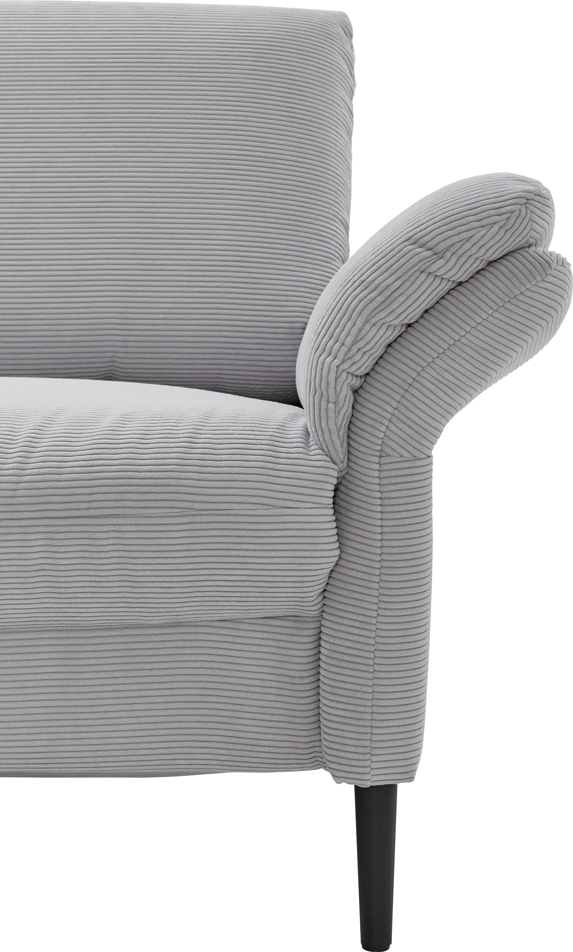 Places of Style Ecksofa »Sarsina: mit Tonnentaschen-Federkern, perfekt zum Entspannen L-Form«, inklusive 1 motorischen Relaxfunktion mit Herz-Waage-Beschlag