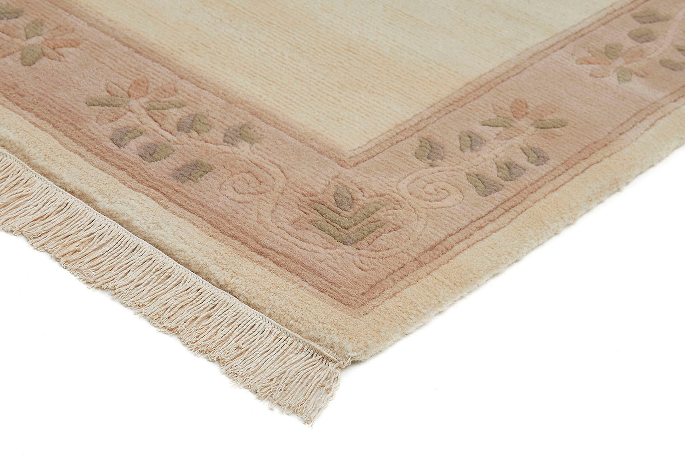 LUXOR living Wollteppich »Adour«, rechteckig, 18 mm Höhe, reine Wolle, handgeknüpft, mit Bordüre und Fransen, Wohnzimmer