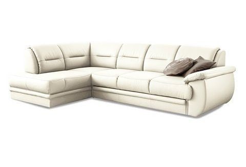 sit&more Ecksofa "Mailand L-Form, B: 250 cm, Komfortsitzhöhe 46 cm" optional Schlaffunktion, Eckcouch in Kunstleder & Stoff