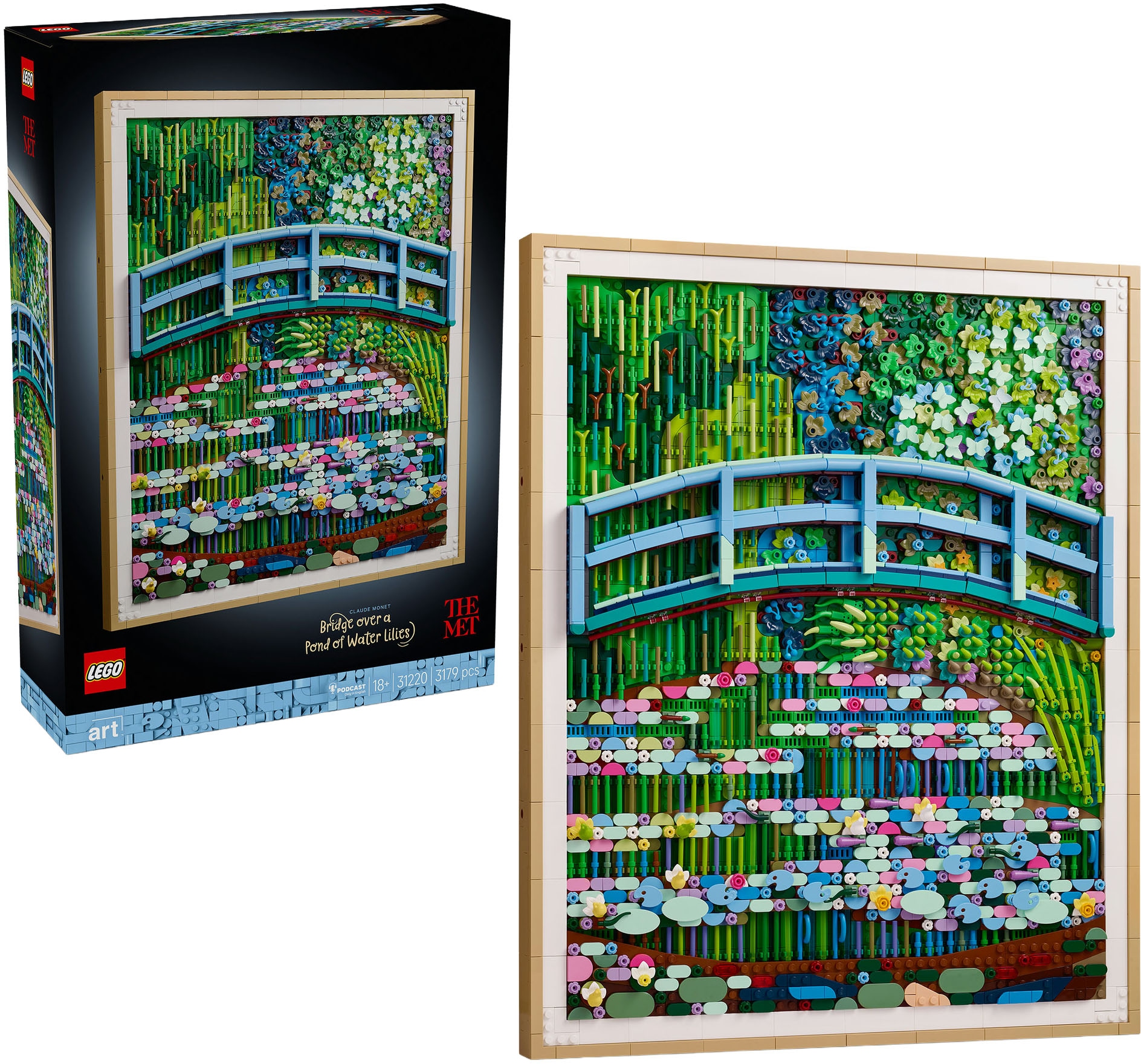 LEGO® Konstruktionsspielsteine »Claude Monet – Brücke über einen Seerosenteich (31220), LEGO ART«
