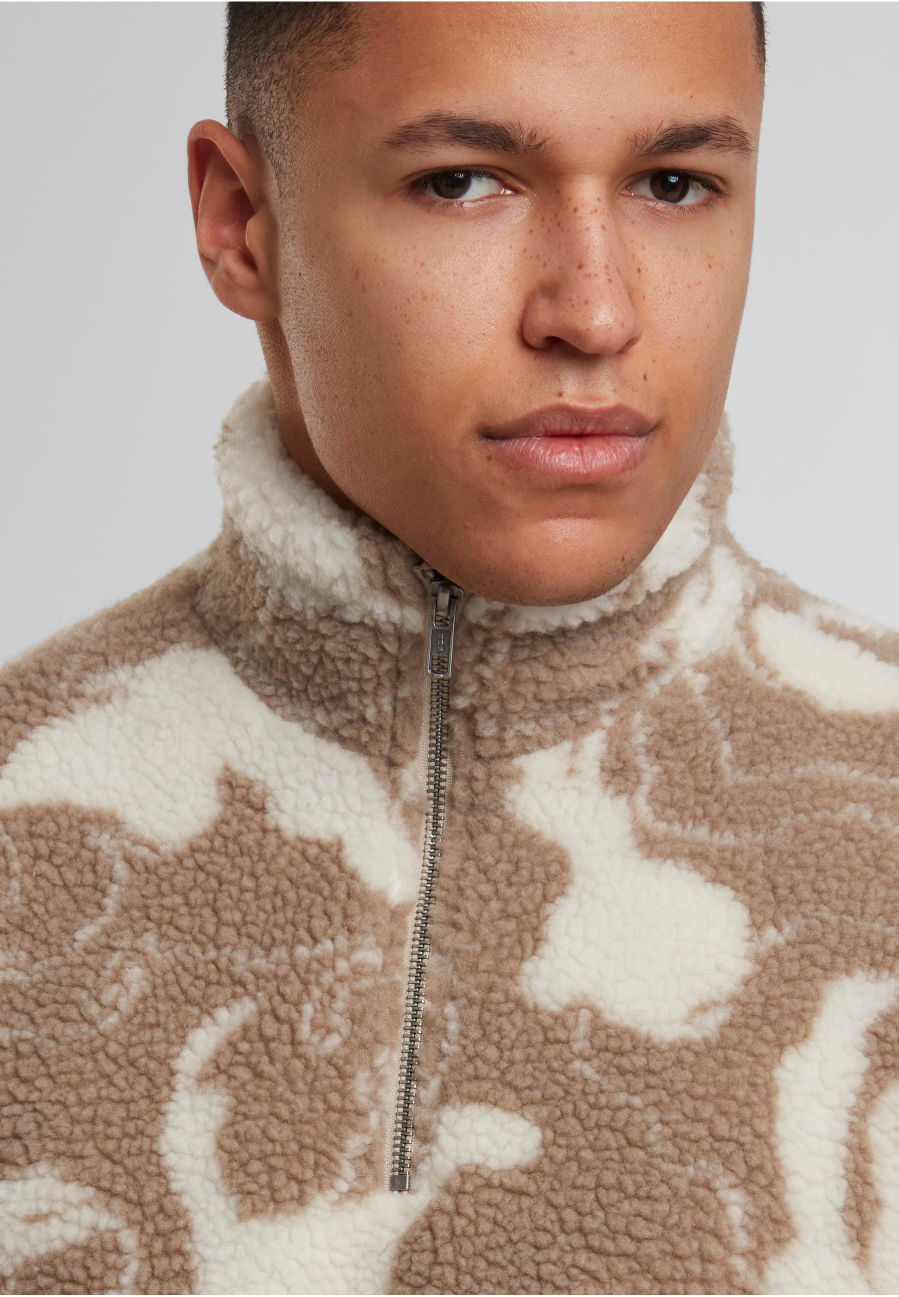 URBAN CLASSICS Sweater »Urban Classics Oversized Pattern Teddy Troyer«, (1 tlg.)