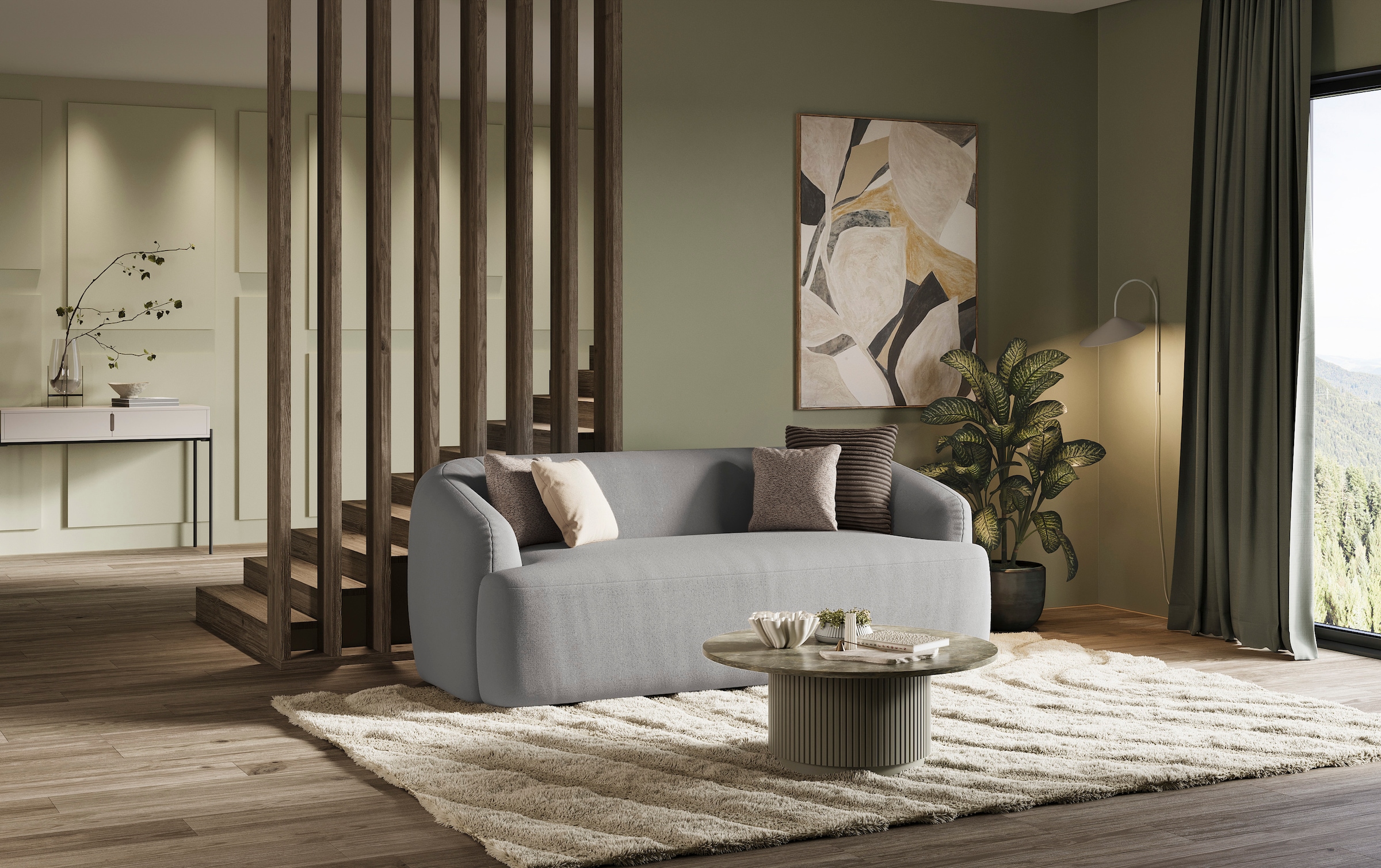 INOSIGN 2-Sitzer »Nergal, Einzelsofa oder L-Form«, Modernes Design, schlichte Optik, stilvoller Blickfang im Wohnzimmer
