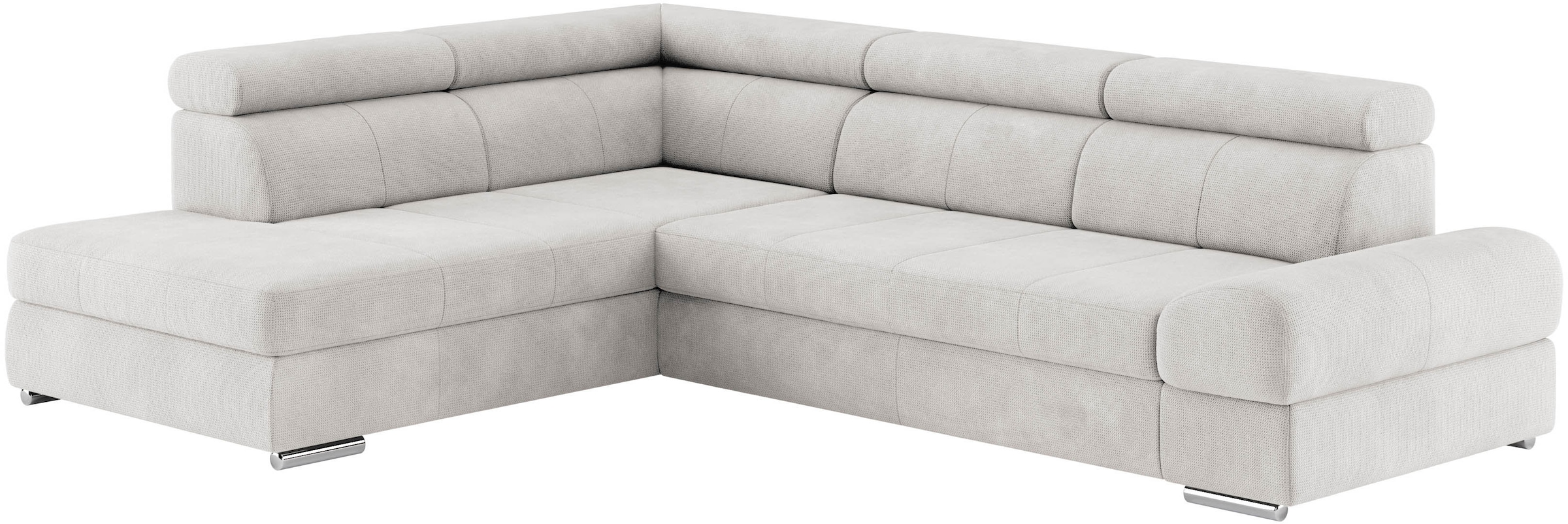 sit&more Ecksofa »Broadway L-Form«, mit verstellbaren Kopfteilen, wahlweise mit Bettfunktion
