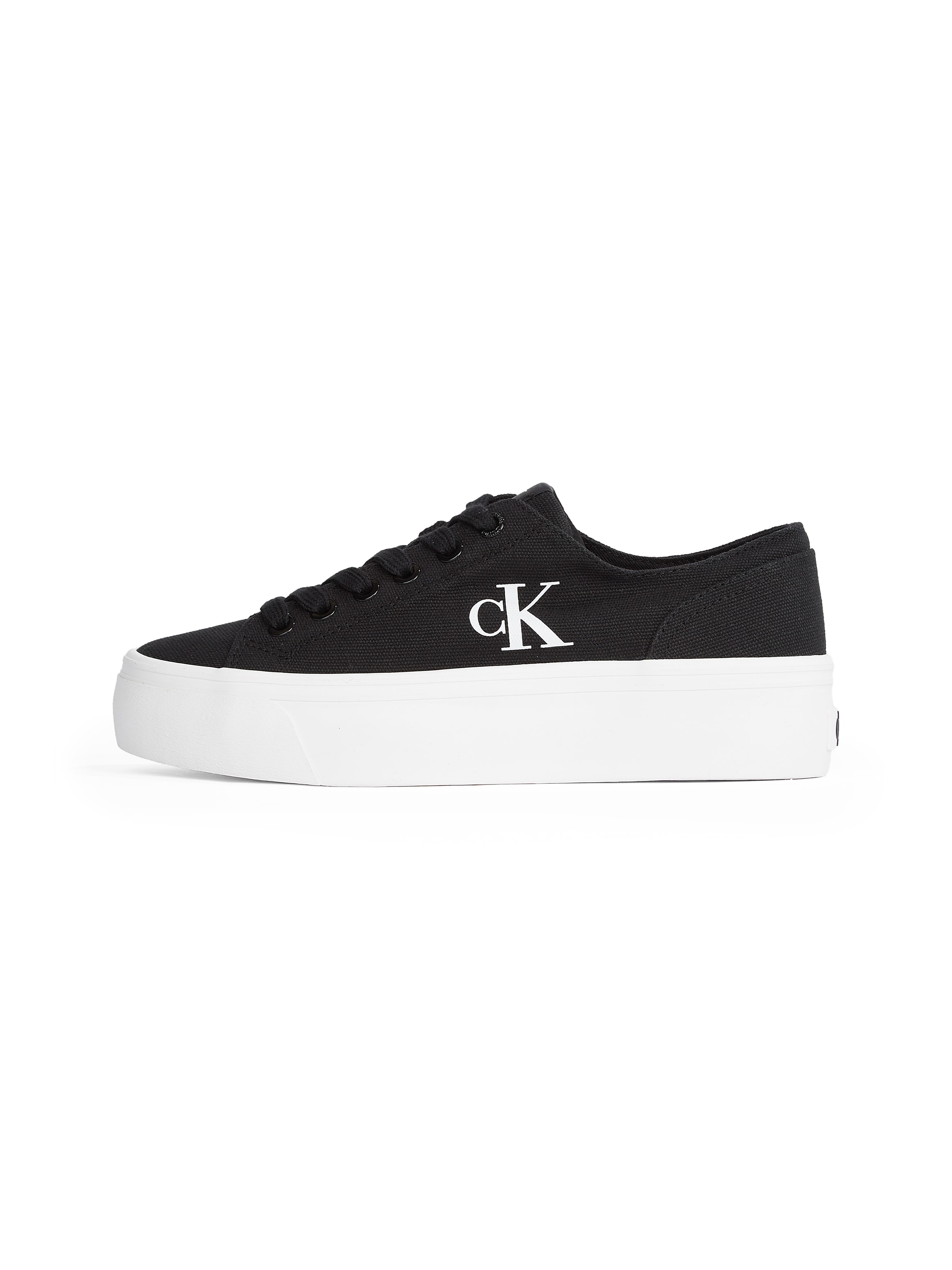 Calvin Klein Jeans Plateausneaker »VULC FLATFORM LOW CV MG«, Schnürschuh, Freizeitschuh, Halbschuh mit seitlichem Logo