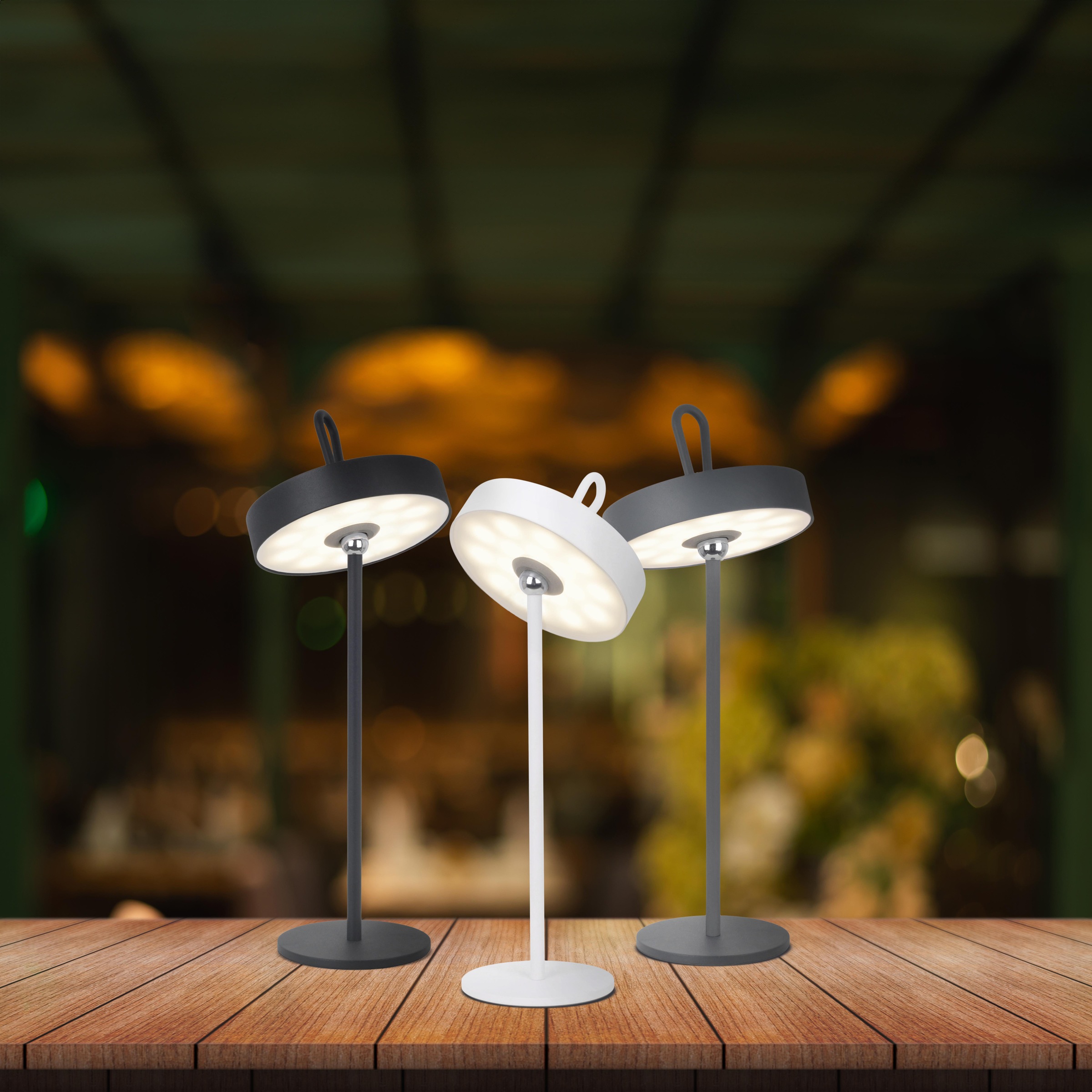 näve Außen-Tischleuchte "ELLA" 1 Stk. Warmweiß Dimmbar; Schirm magnetisch u günstig online kaufen