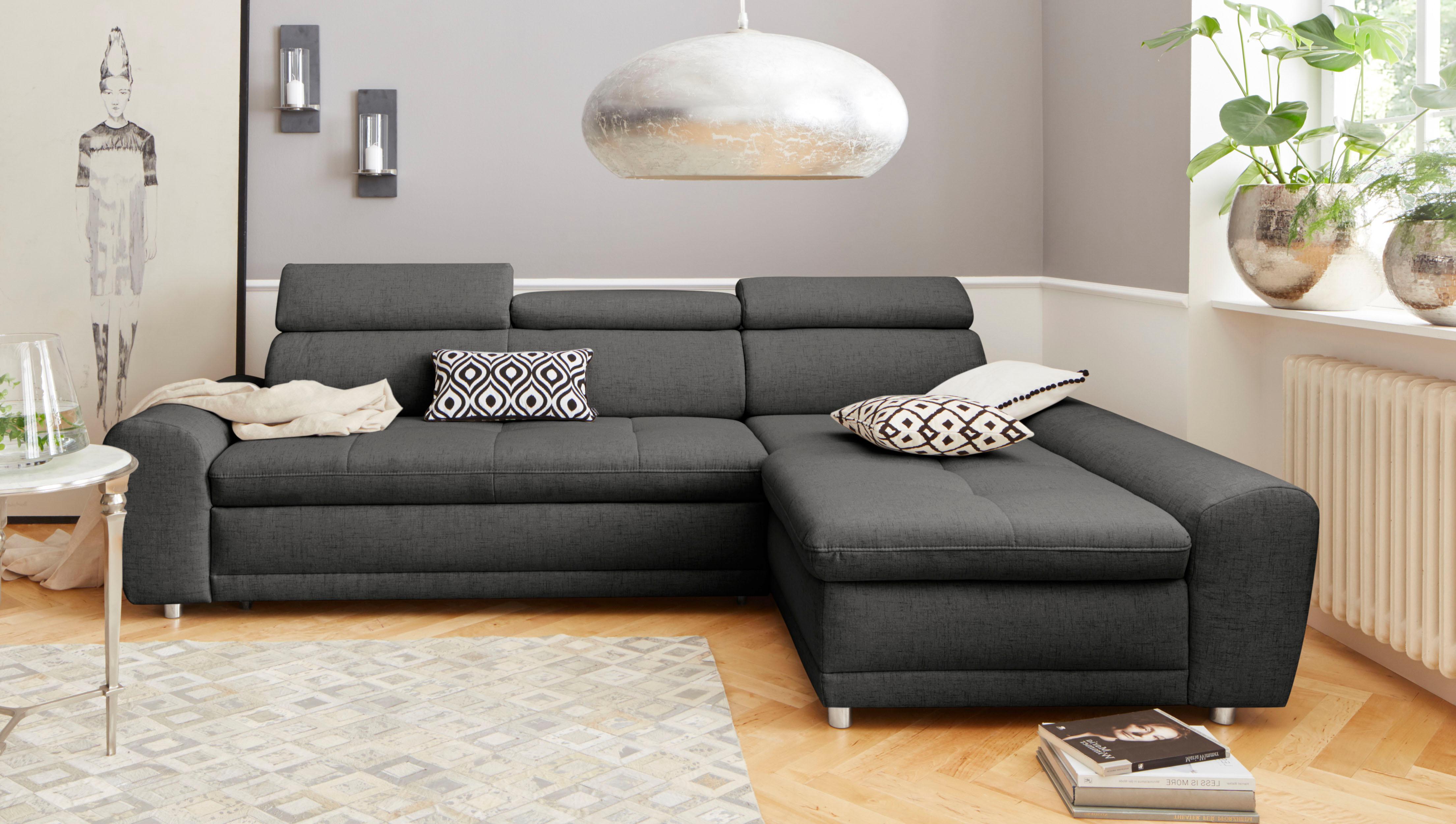 sit&more Ecksofa "Riva L-Form" inklusive Kopteilverstellung, wahlweise mit Schlaffunktion