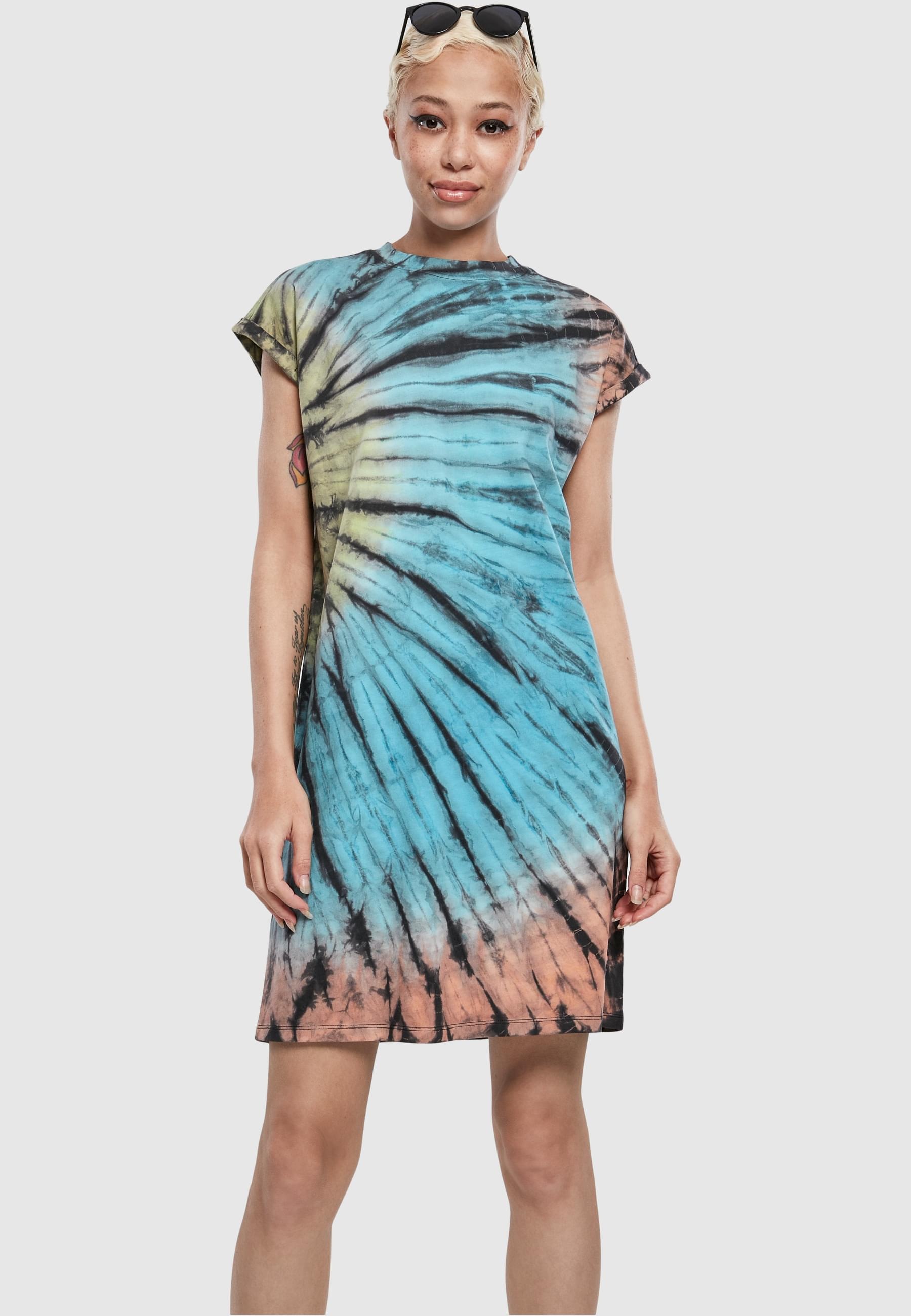 URBAN CLASSICS Shirtkleid »Urban Classics Damen Ladies Tie Dye Dress«, (1 tlg.)