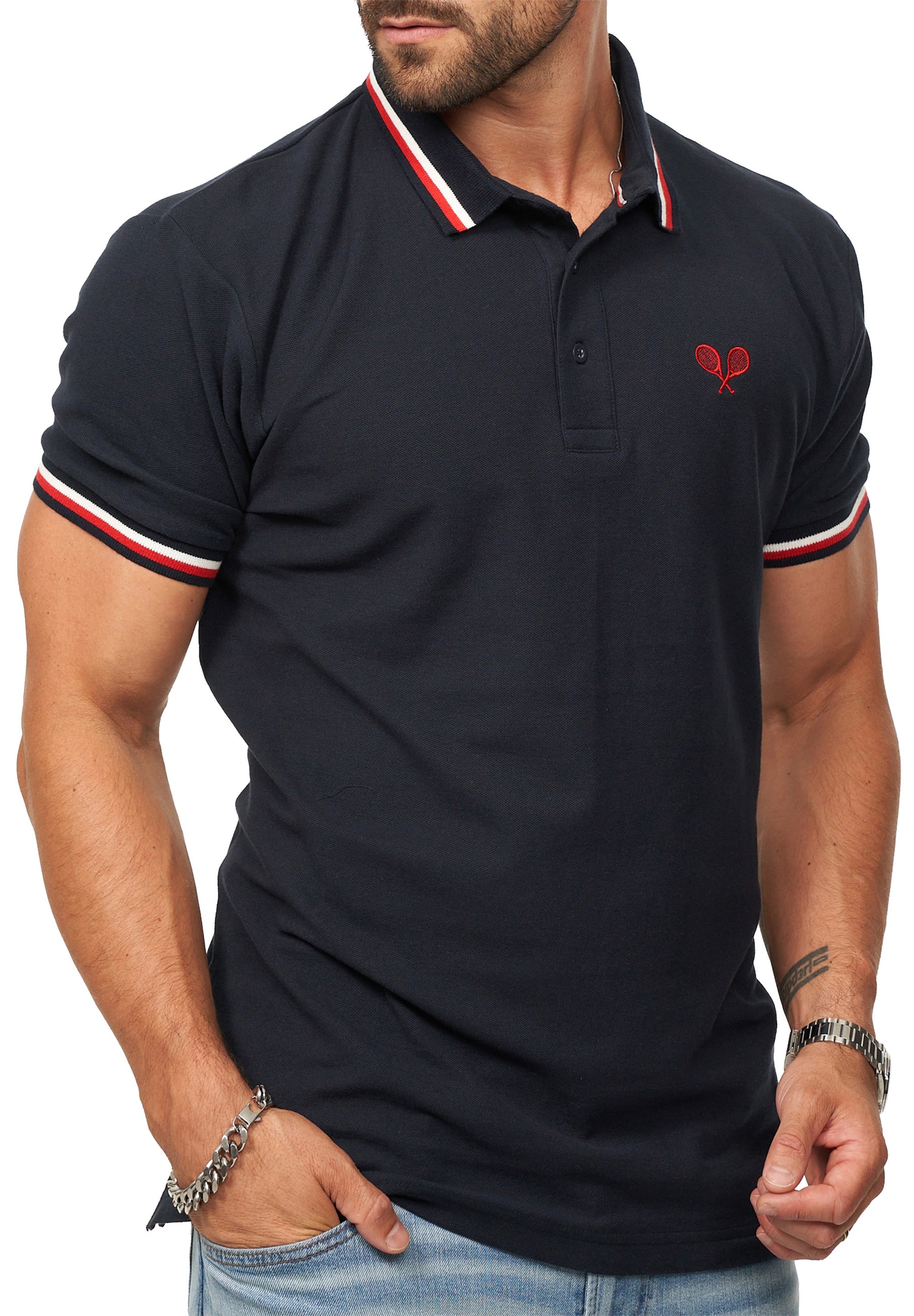 Daily Cotton Poloshirt »Männer Polohemd mit Logo im Regular-Fit in Piqué-Qualität« Männer Polohemd mit Logo im Regular-Fit in Piqué-Qualität