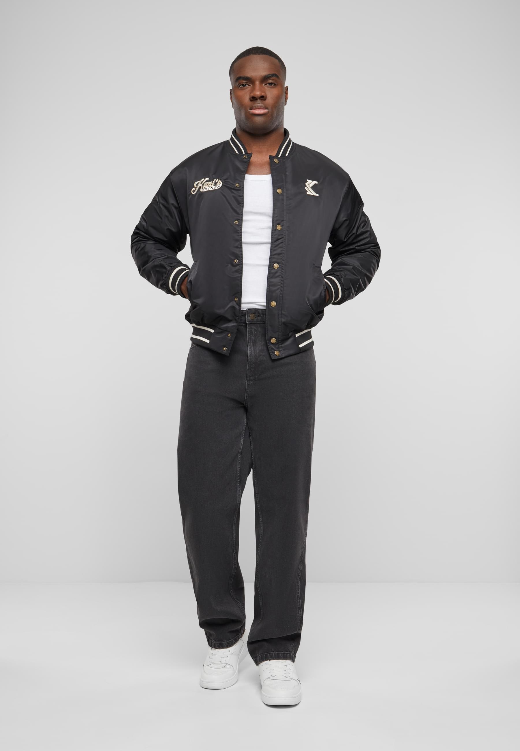 Karl Kani Allwetterjacke »Karl Kani Herren Karl Kani OG Diner Bowling Jacket«, (1 St.), ohne Kapuze