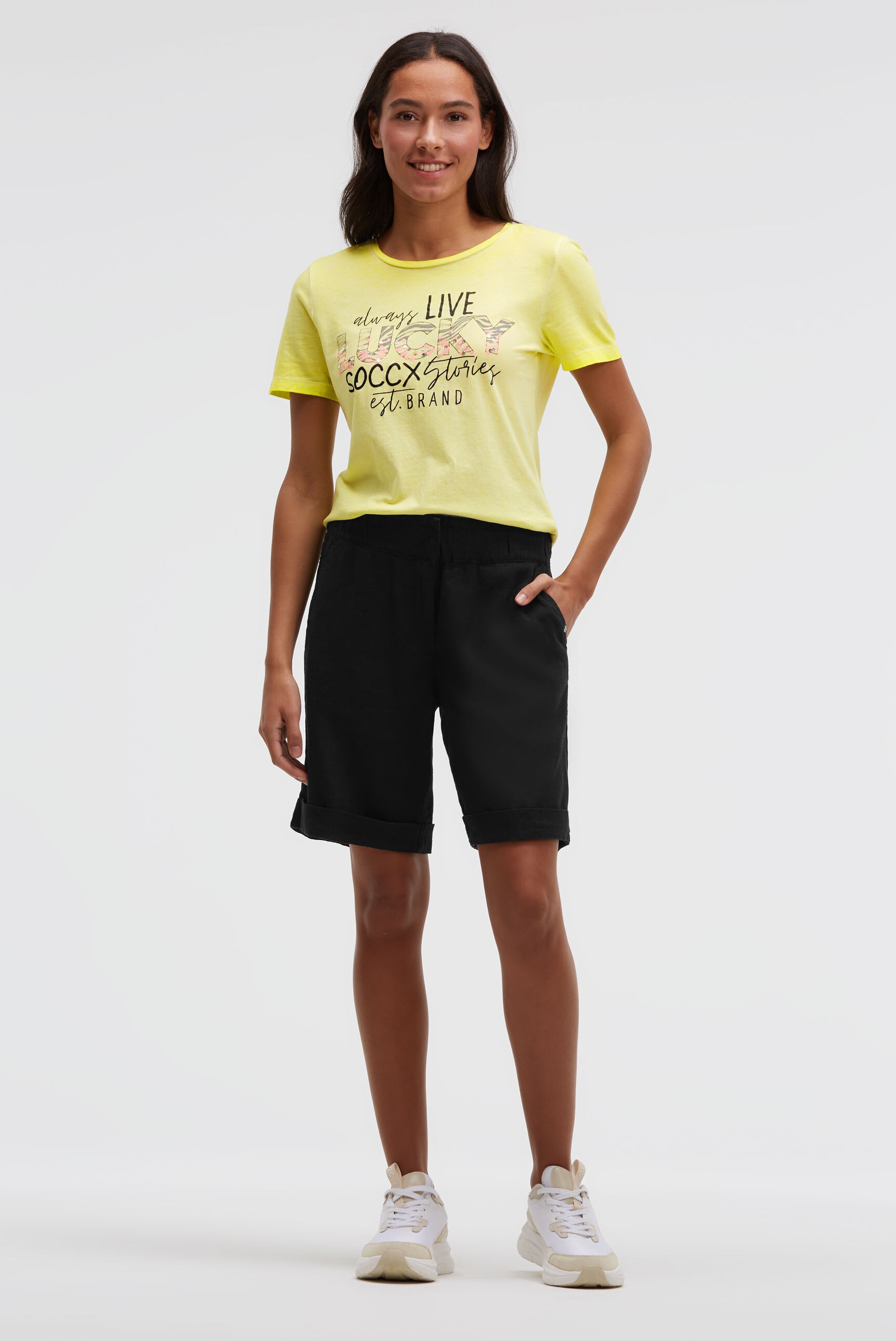 SOCCX Shorts  mit Turn-Up-Saum