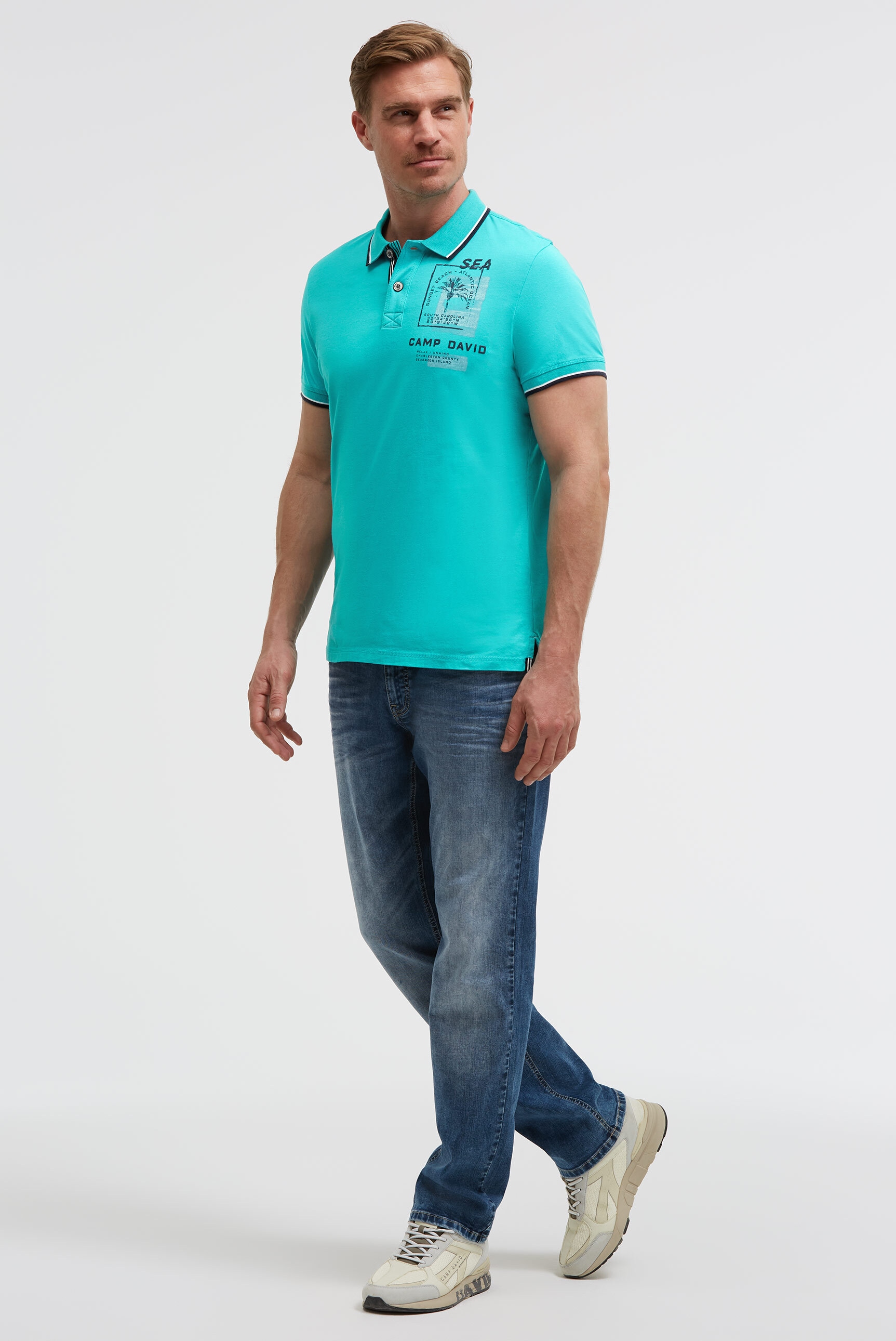 CAMP DAVID Poloshirt aus Baumwolle