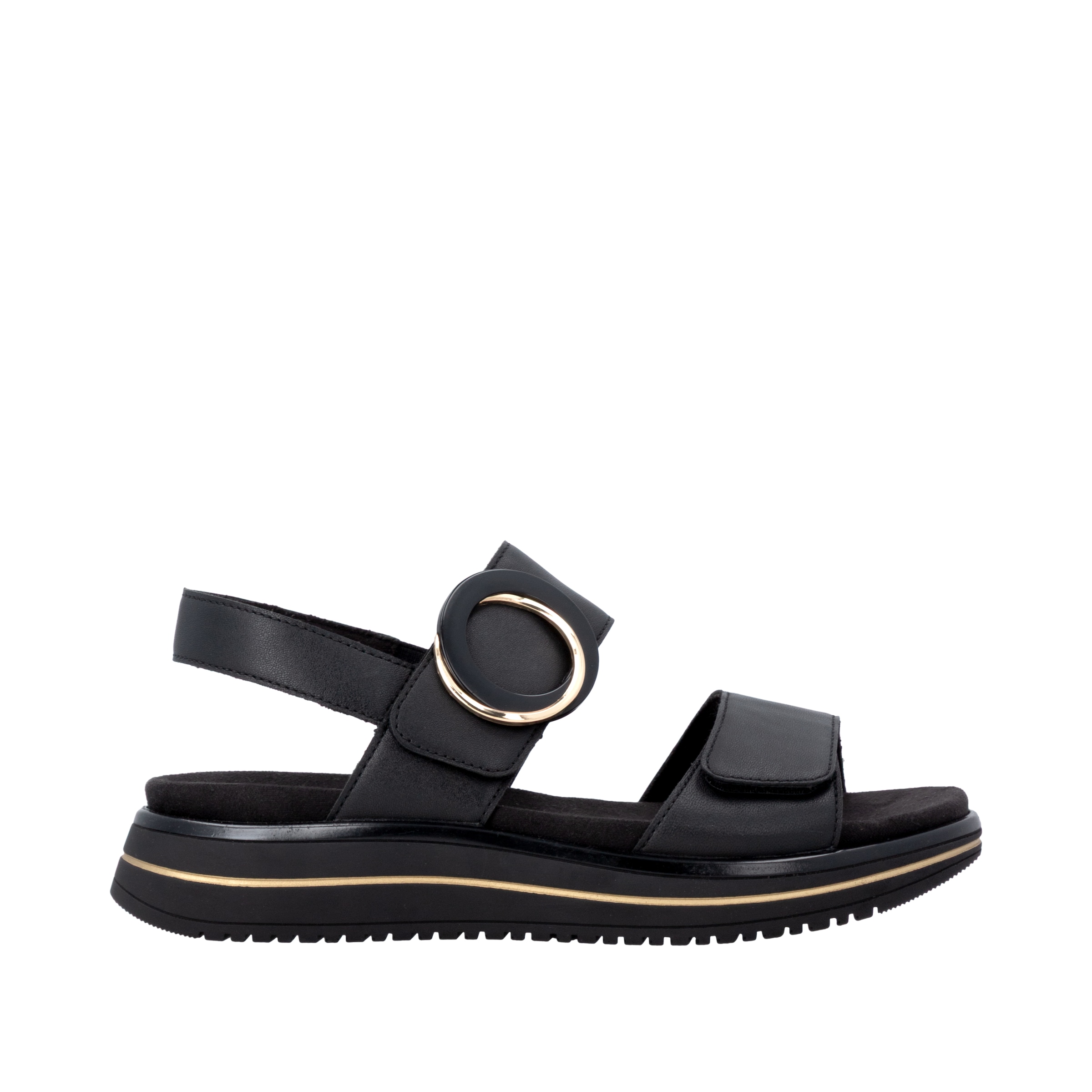 Remonte Plateausandale  Sommerschuh, Sandalette mit Softfußbett und zwei Klettverschlüssen
