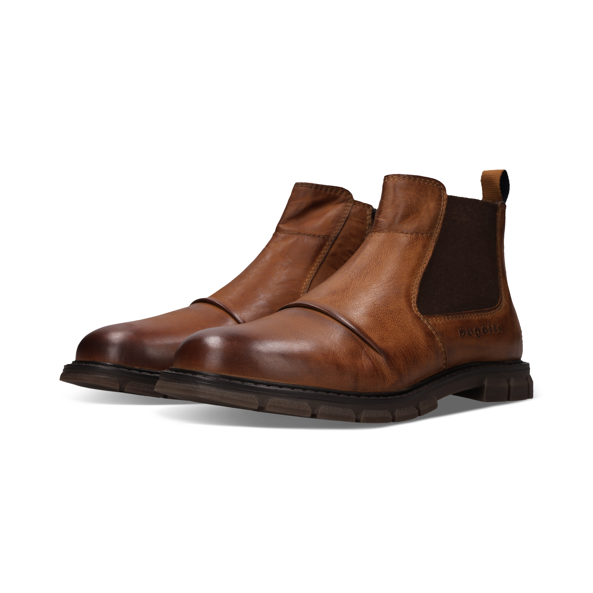 bugatti Chelseaboots  Stiefelette, Business-Boots mit Stretch, in Used-Optik