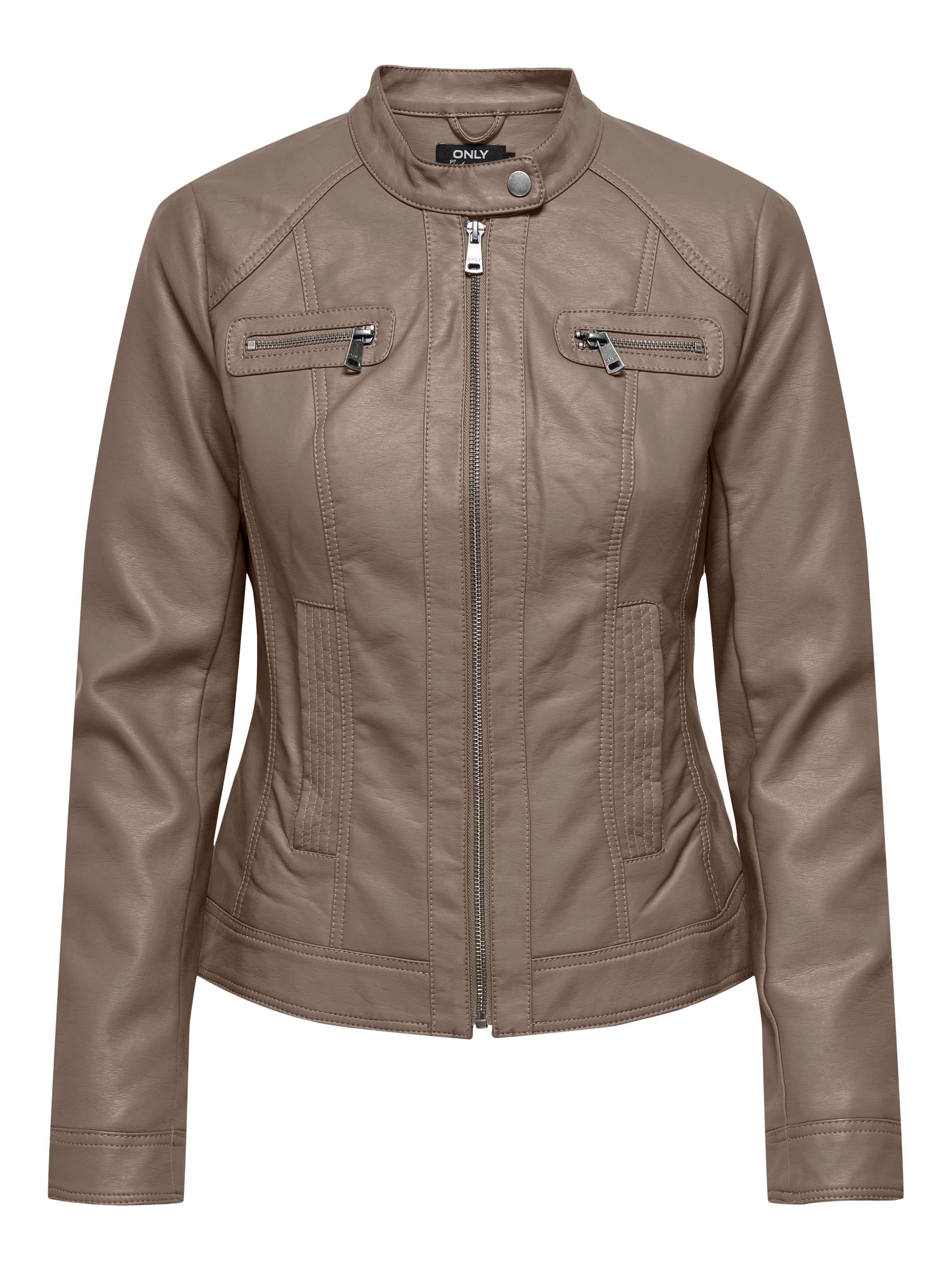 ONLY Lederimitatjacke »ONLBANDIT FAUX LEATHER BIKER NOOS OTW«, in kurzer, modischer Form