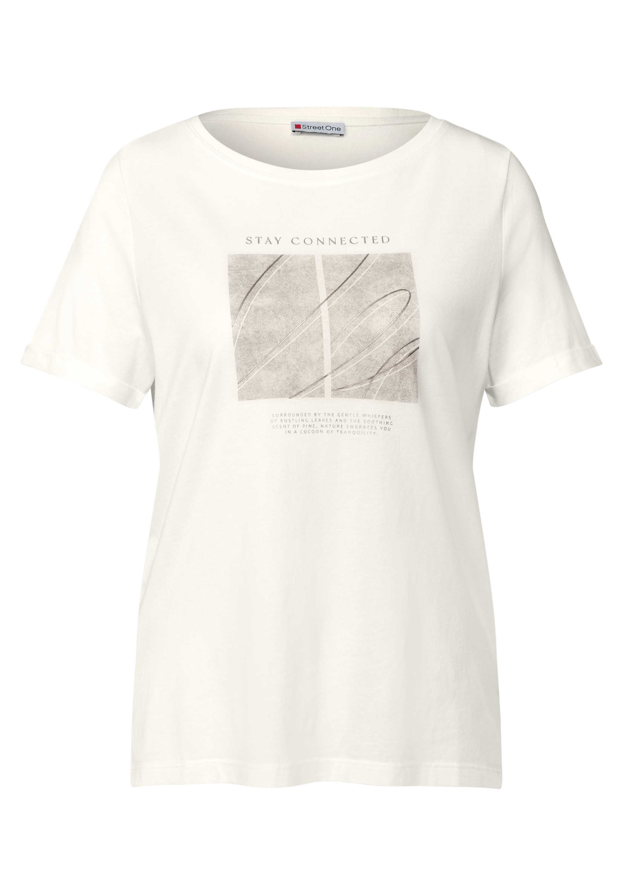 STREET ONE T-Shirt, aus Baumwolle mit Stretchante