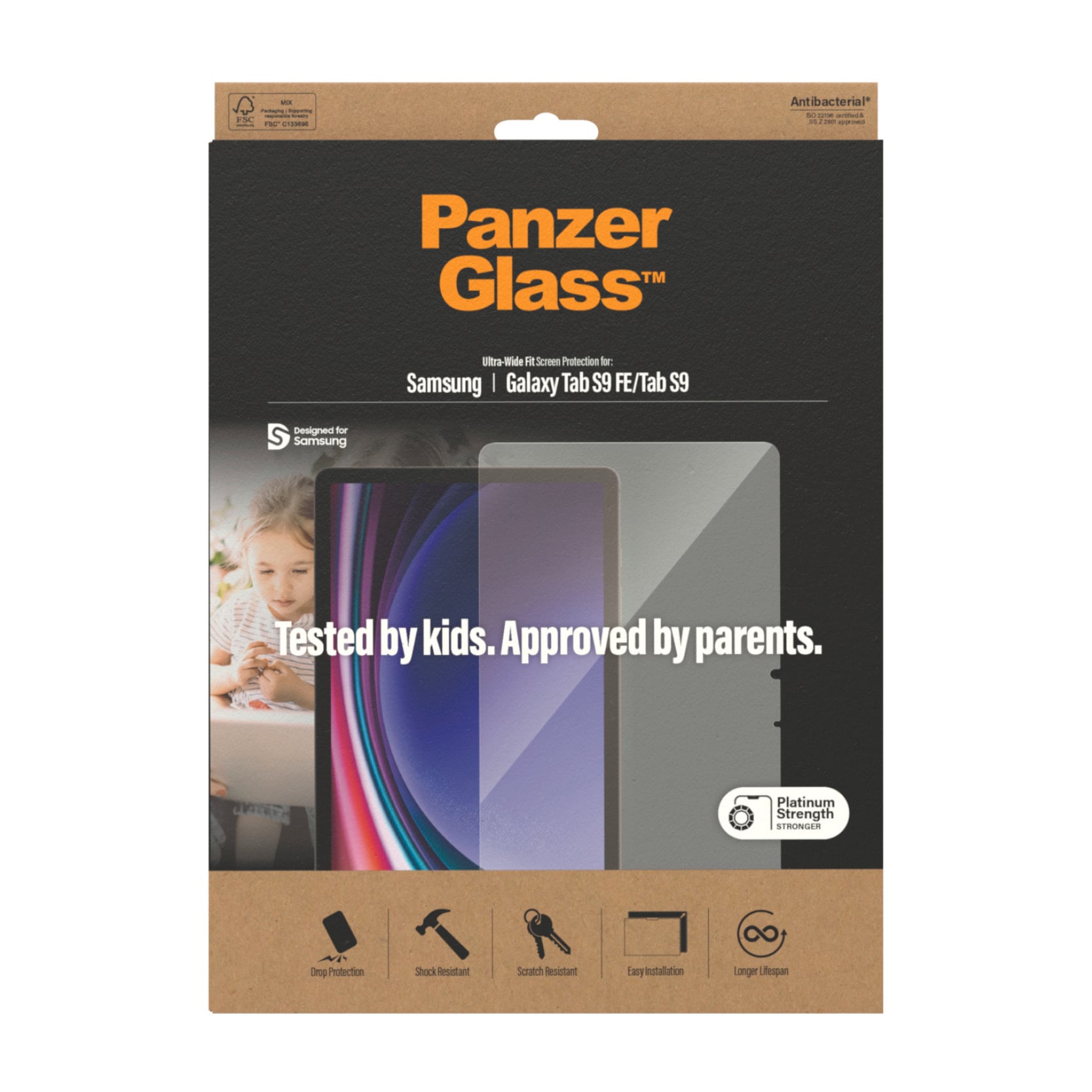 PanzerGlass Displayschutzglas »Screen Protector Glass«, für Samsung Galaxy Tab S9, Ultra Wide Fit