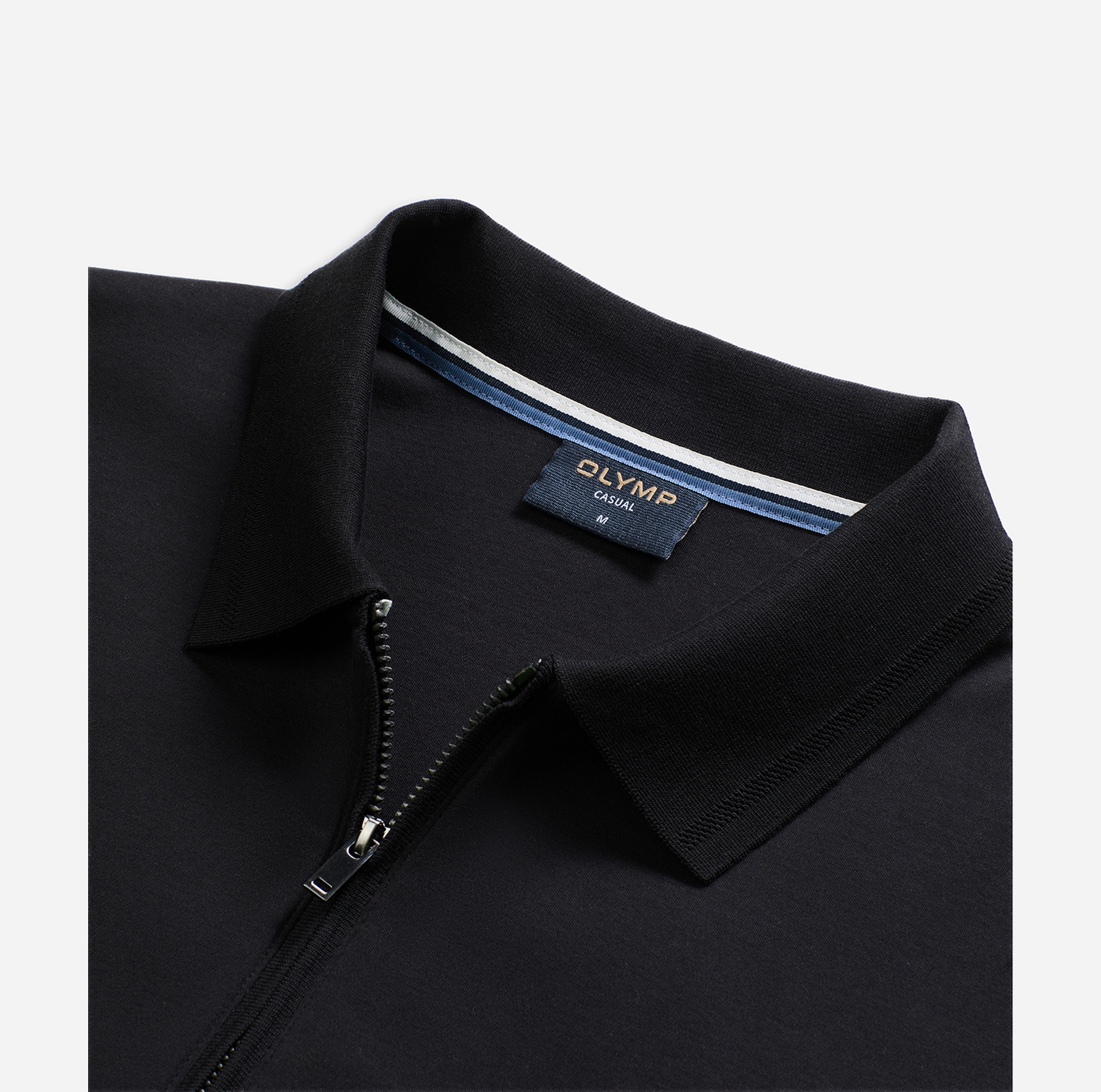 OLYMP Langarm-Poloshirt, unifarben, Polokragen, regular fit, casual