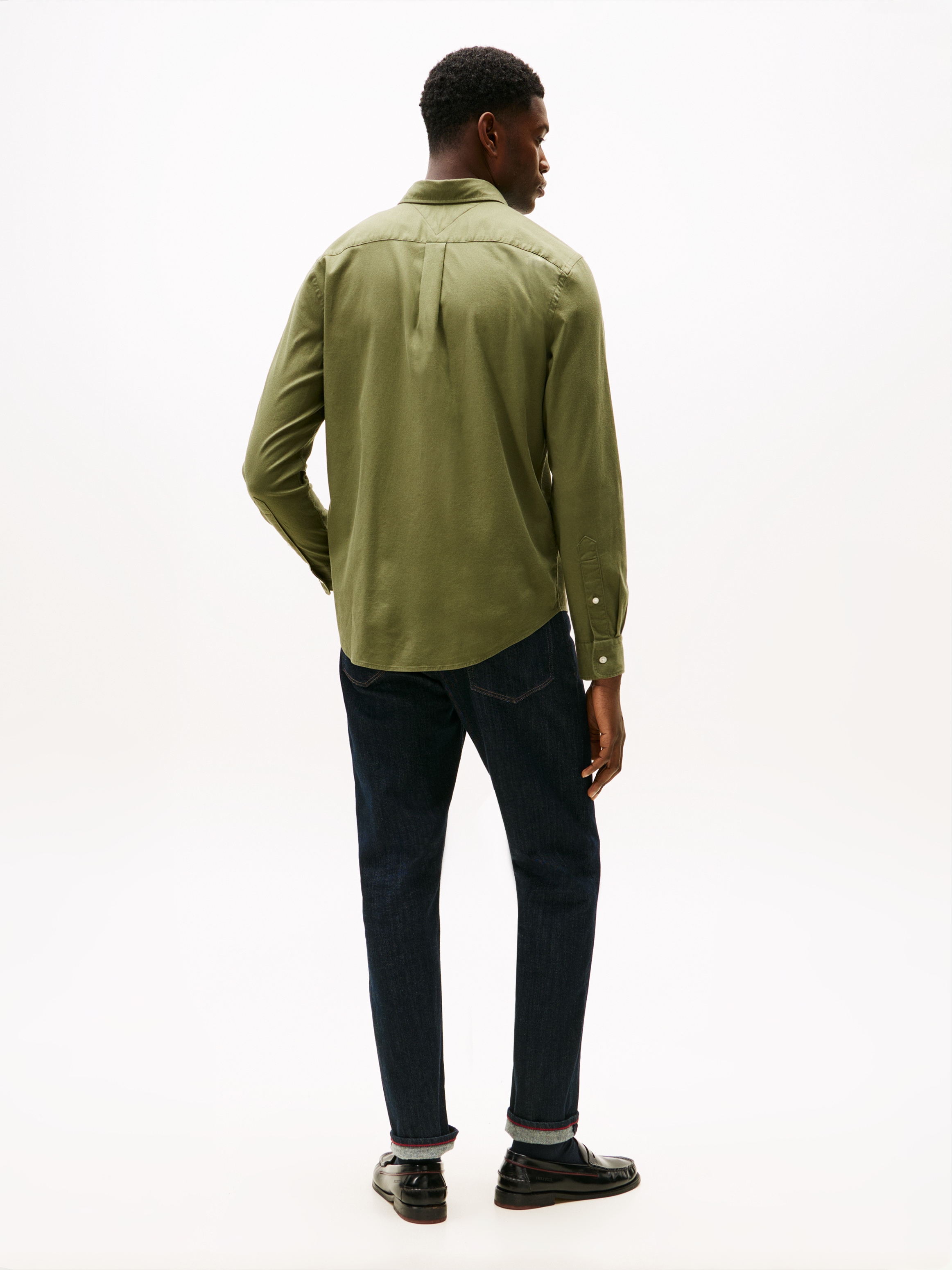 Tommy Hilfiger Langarmhemd »FLEX FLANNEL SOLID SHIRT« Regular fit