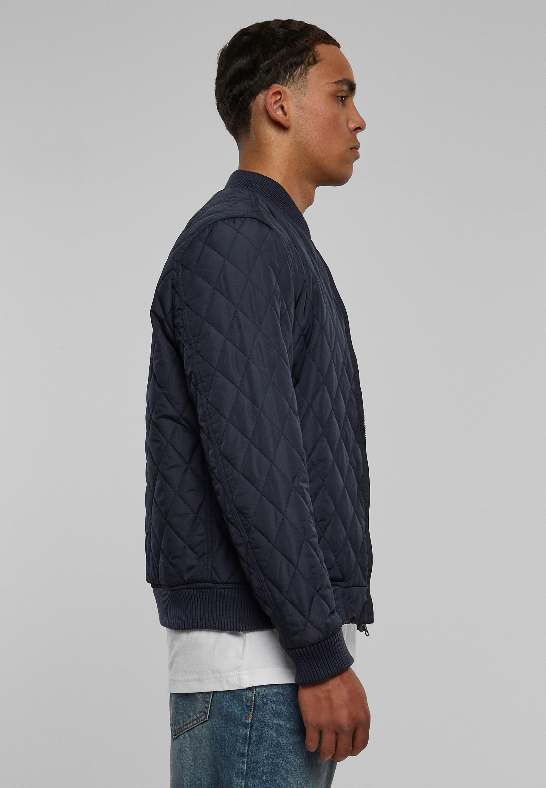 URBAN CLASSICS Allwetterjacke »Urban Classics Herren Diamond Quilt Jacket«, (1 St.), ohne Kapuze