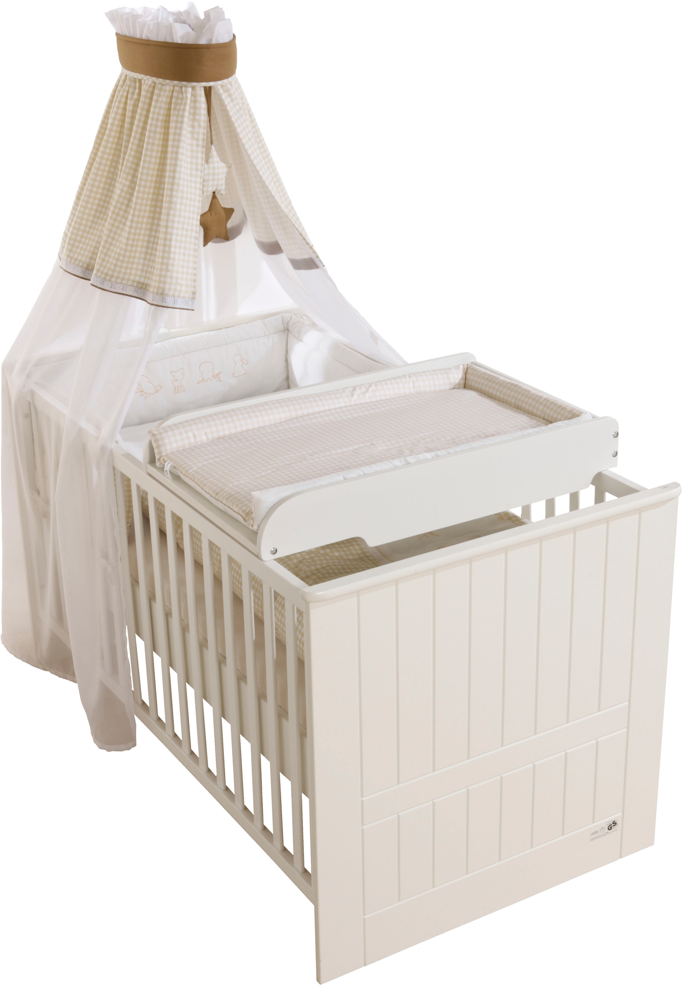 roba® Wickelplatte »Vichy, beige«