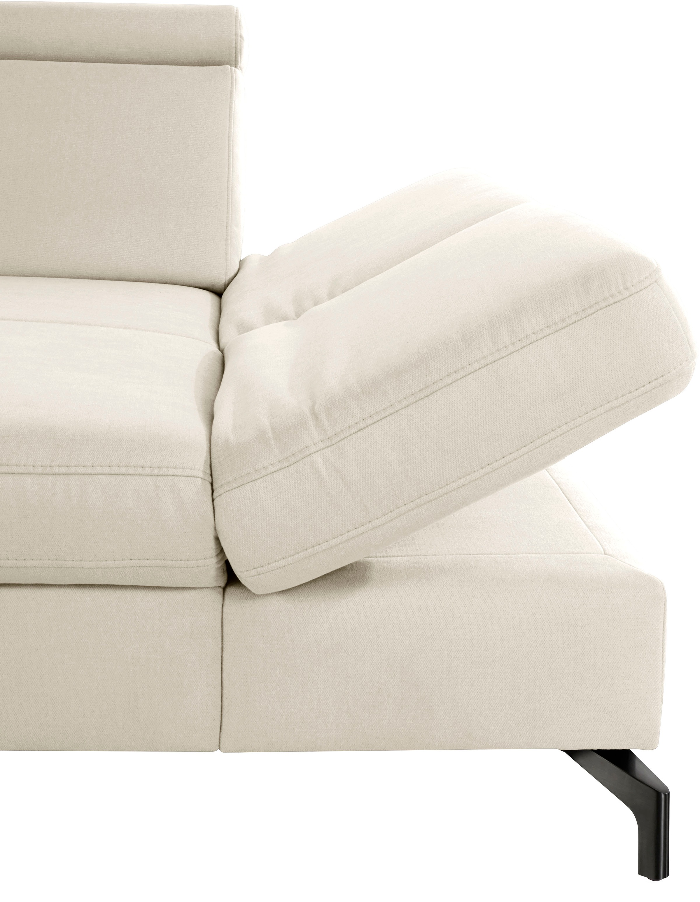 sit&more Ecksofa »Brisbane L-Form«, Fußhöhe 12 cm, inklusive Sitztiefen-, Armteil- und Kopfteilverstellung