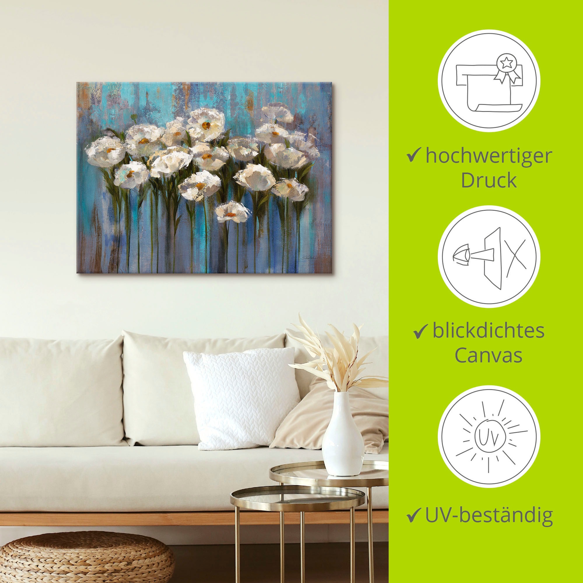 Artland Wandbild »Anemonen am See«, Blumen, (1 St.), als Leinwandbild, Poster in verschied. Größen