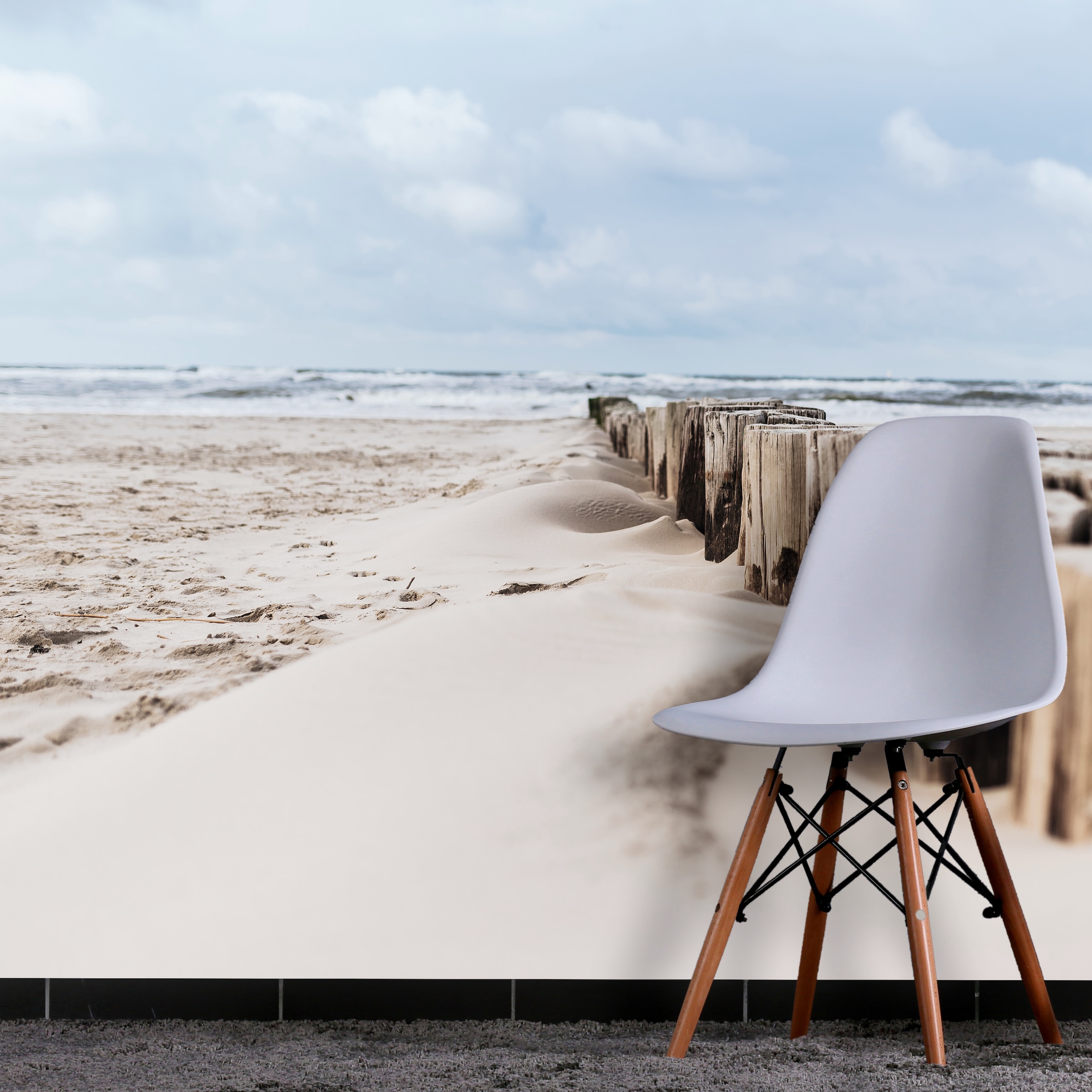 queence Fototapete »Sylt«, bedruckt-Meer-Motiv-realistisch-Strand, Wandpaneele, selbstklebend, Tapete, Sticker, Wanddeko, XXL-Fotomotiv