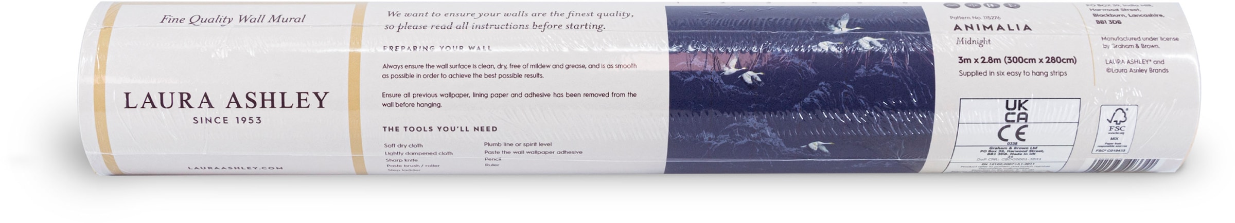 LAURA ASHLEY Fototapete »Animalia« Motiv glatt Motiv