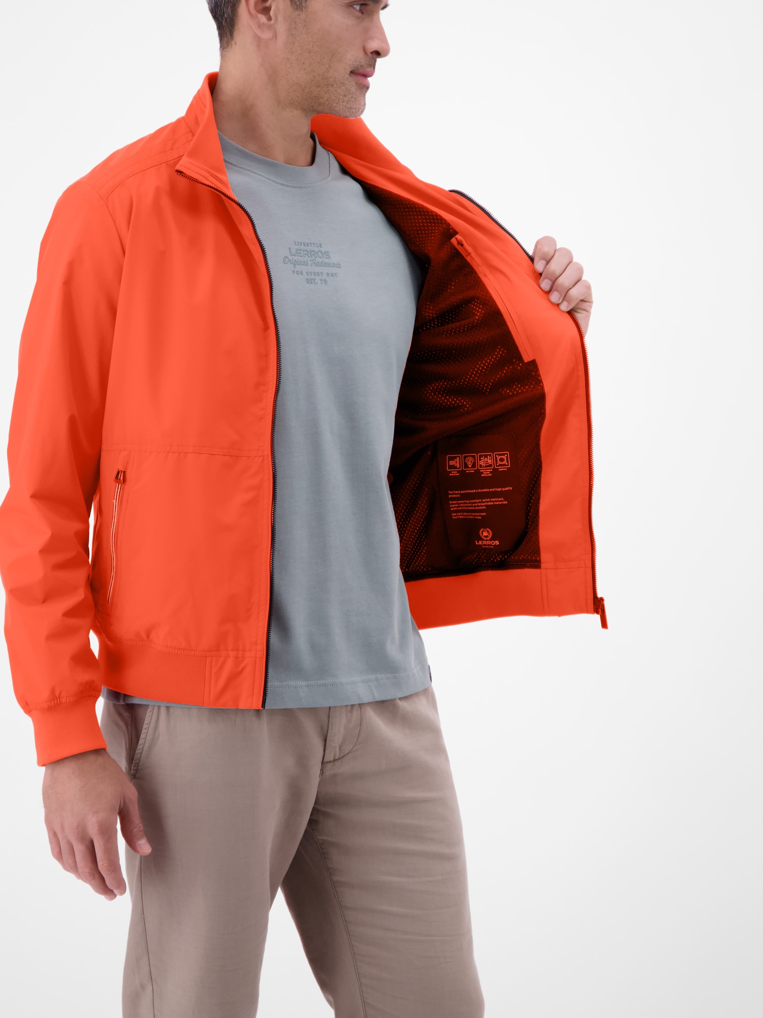 LERROS Blouson »Blouson leicht gefüttert und flexibel« ohne Kapuze Herren Blouson, Wasser- und windabweisend, Atmungsaktiv, Einfarbig