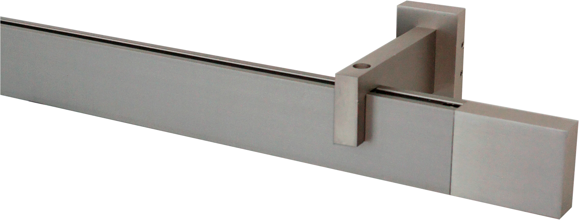 GARESA Gardinenstange »FLAT«, 1 läufig-läufig, Wunschmaßlänge, Rechteckprofil, Wandmontage, perfekter Lauf, modern, verlängerbar