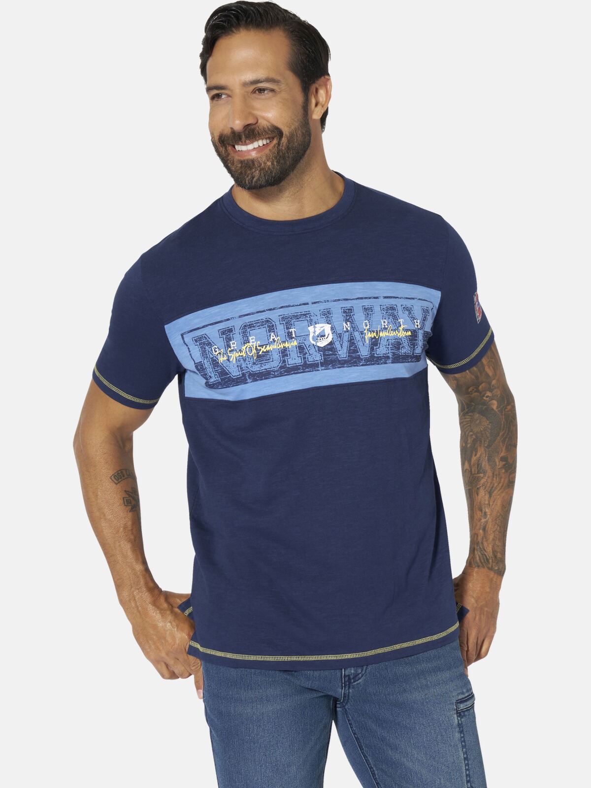 Jan Vanderstorm Rundhalsshirt "T-Shirt MATTGUR"