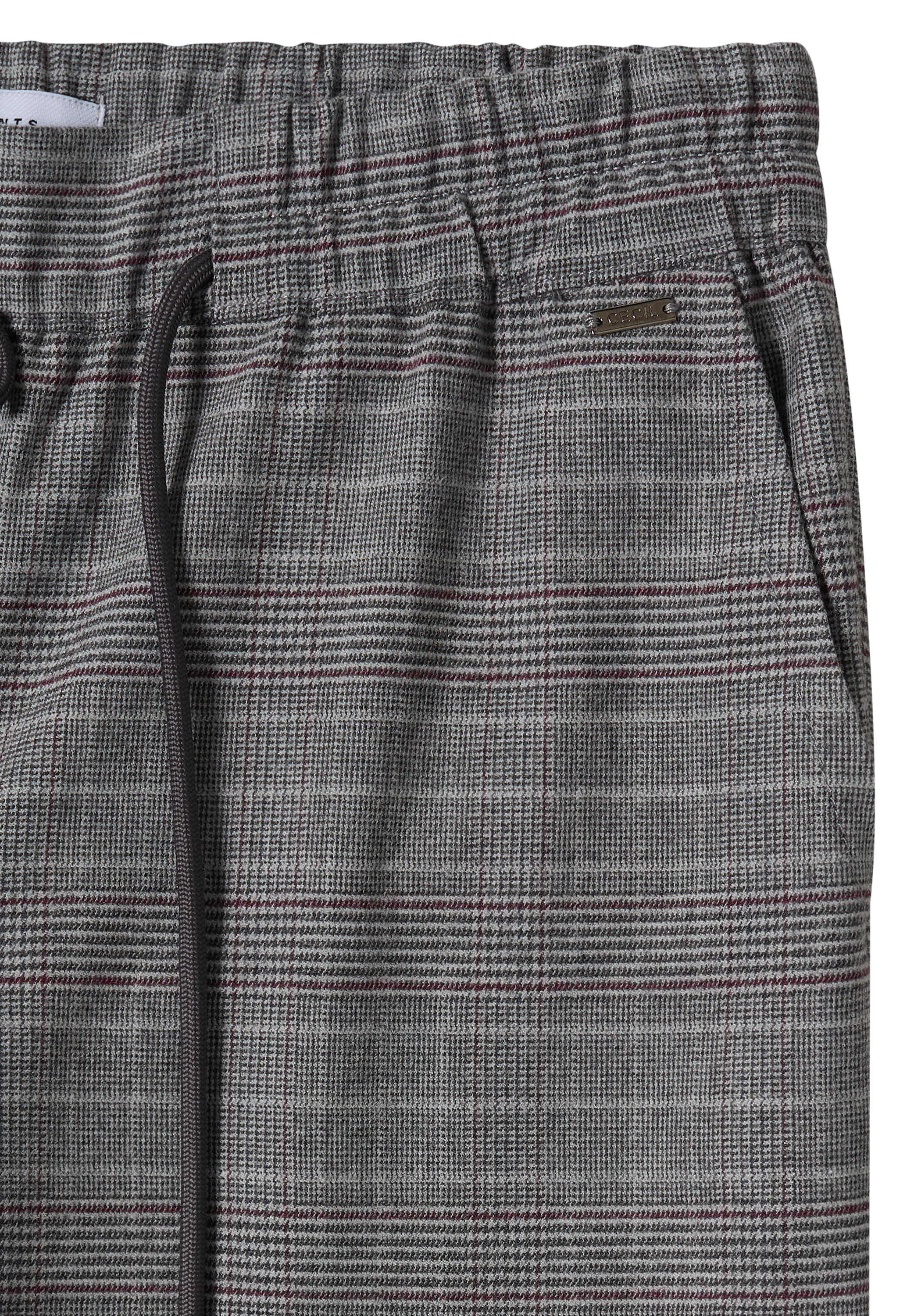Cecil Stoffhose »Style Neele«  im Loose Fit / kariert / Weites Bein / Elastischer Bund