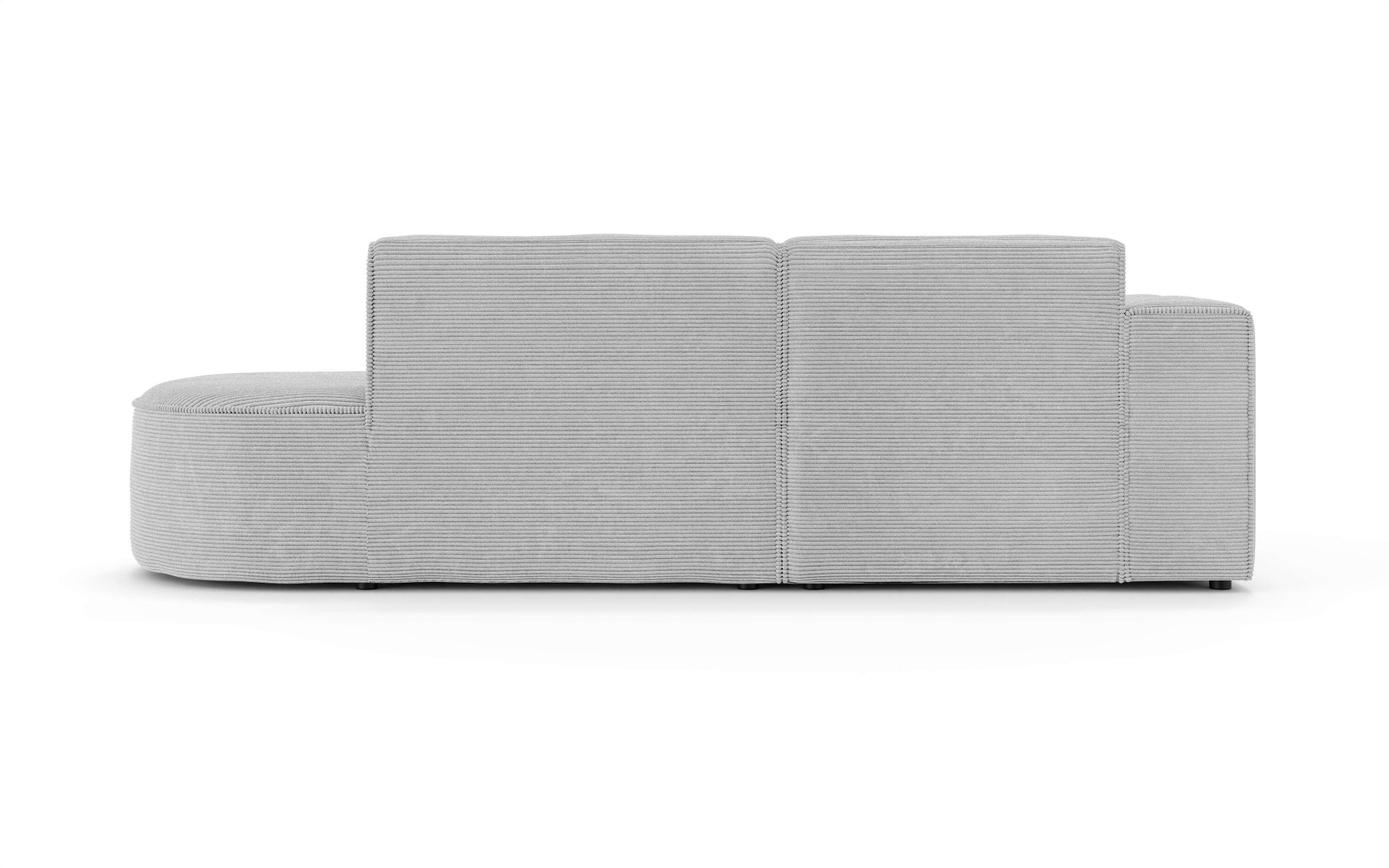 OTTO home Ecksofa »ADELLA XL Design-Sofa mit Recamiere rechts/links, 263/159/76 cm« L-Form XL mit Wellenunterfederung, runde Form, auch in Cord