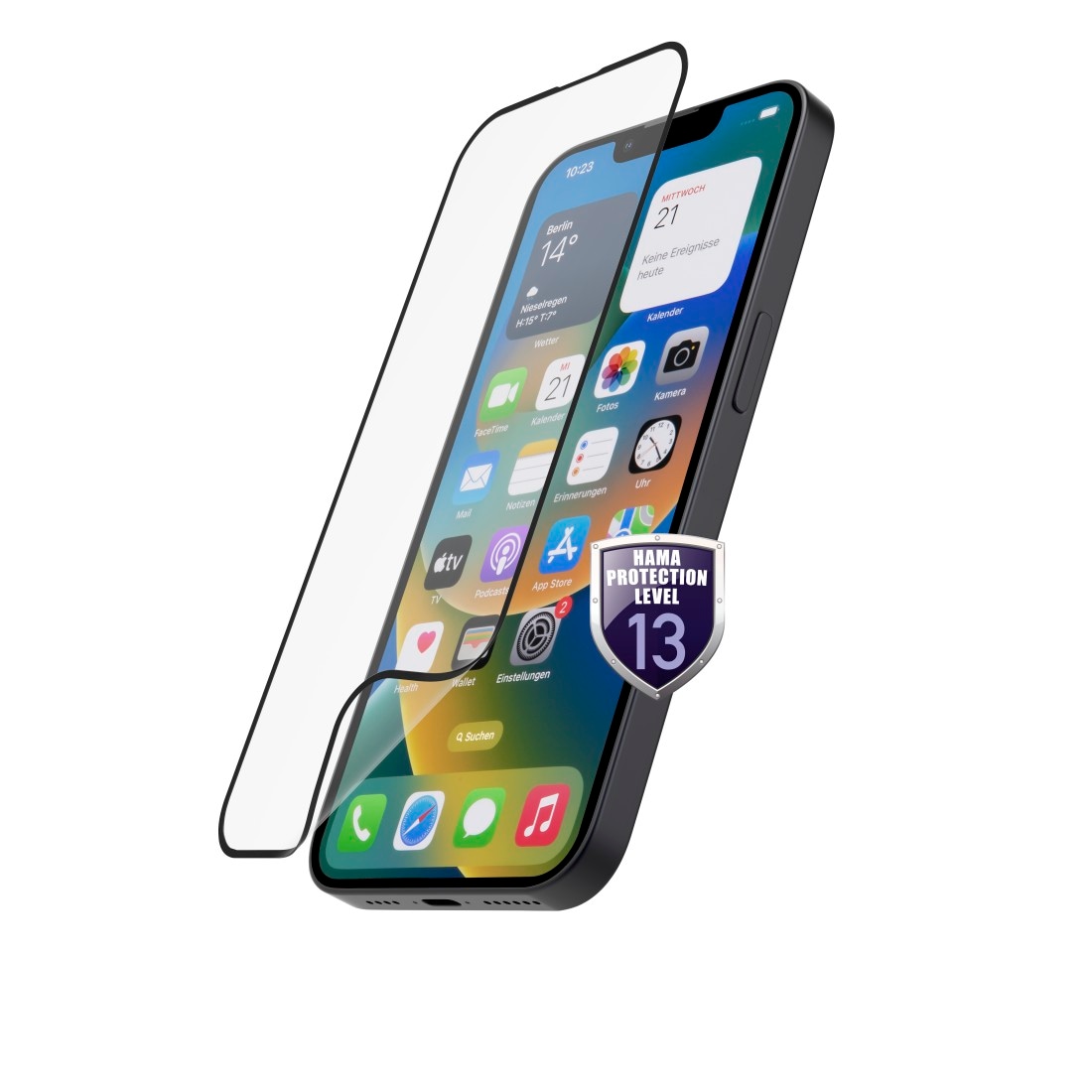 Displayschutzglas »Panzerglas Hiflex Eco für Apple iPhone 13, 13 Pro, 14, Full-Cover«,...