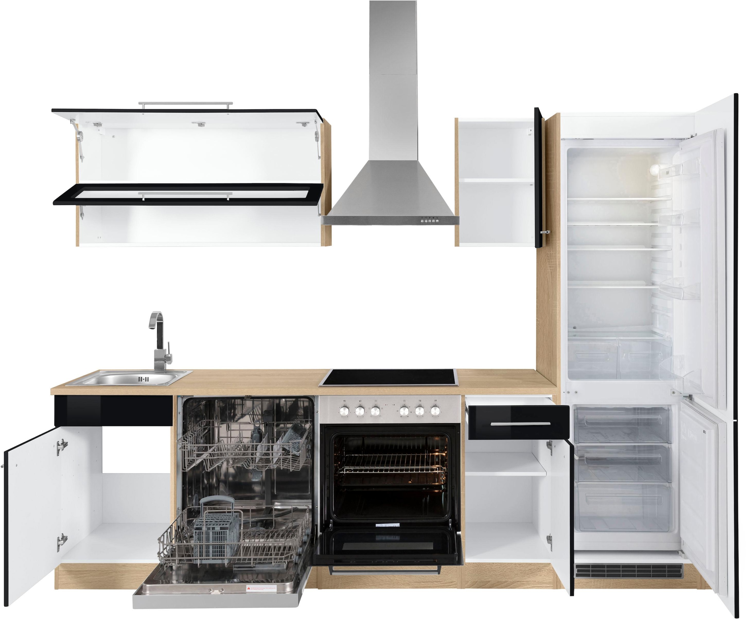 KOCHSTATION Küchenzeile »KS-Eton«, mit E-Geräten, Breite 270 cm