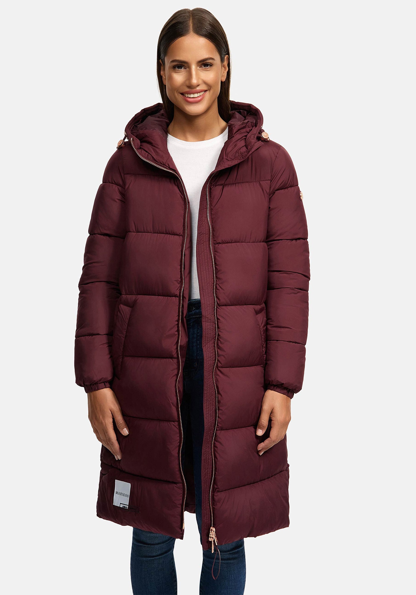 Marikoo Winterjacke »Nomadiaa«, Lange Damen Winterjacke