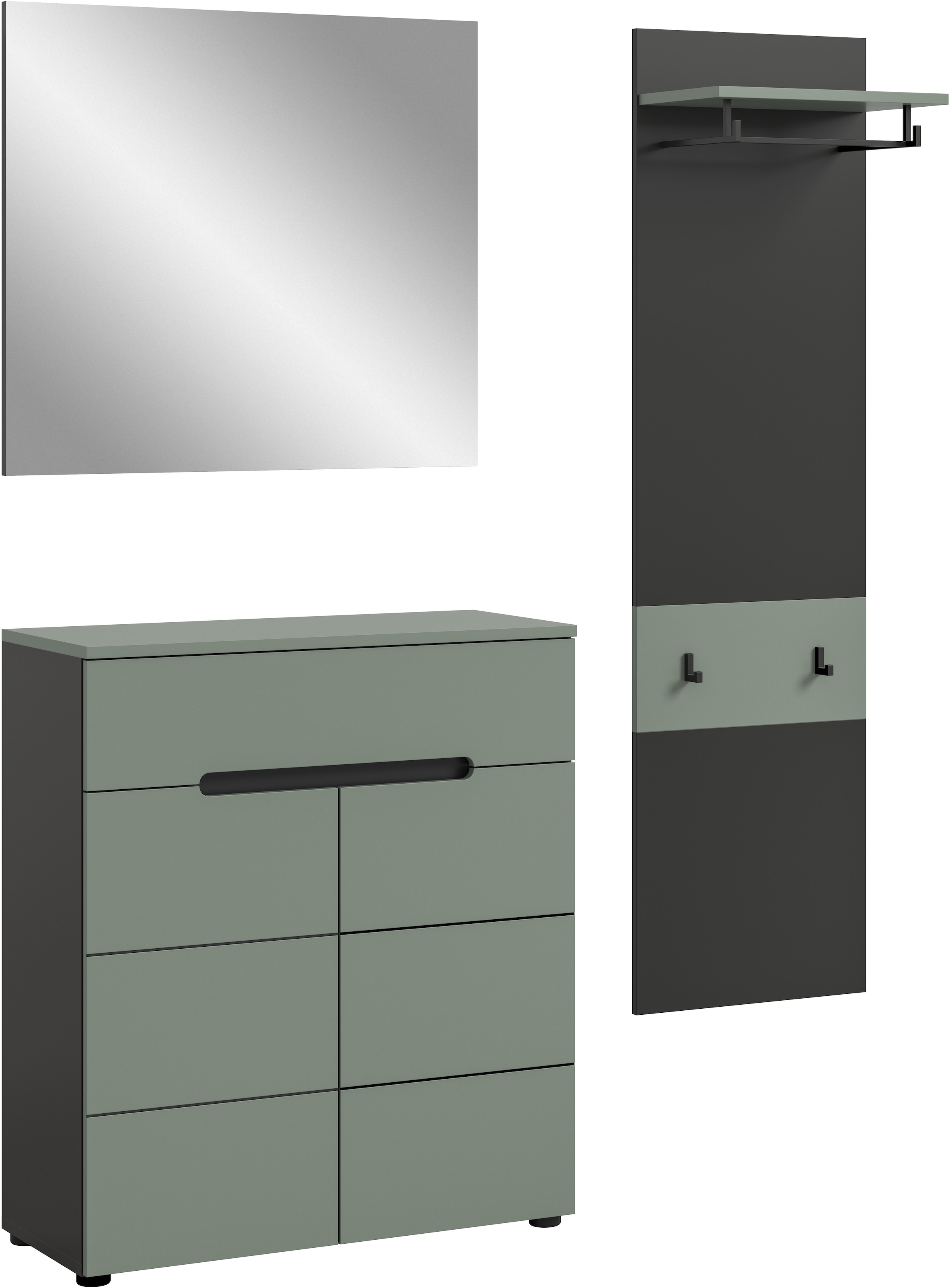 INOSIGN Garderoben-Set, (Set, 3 St., bestehend aus: Kommode, Spiegel und Ga günstig online kaufen