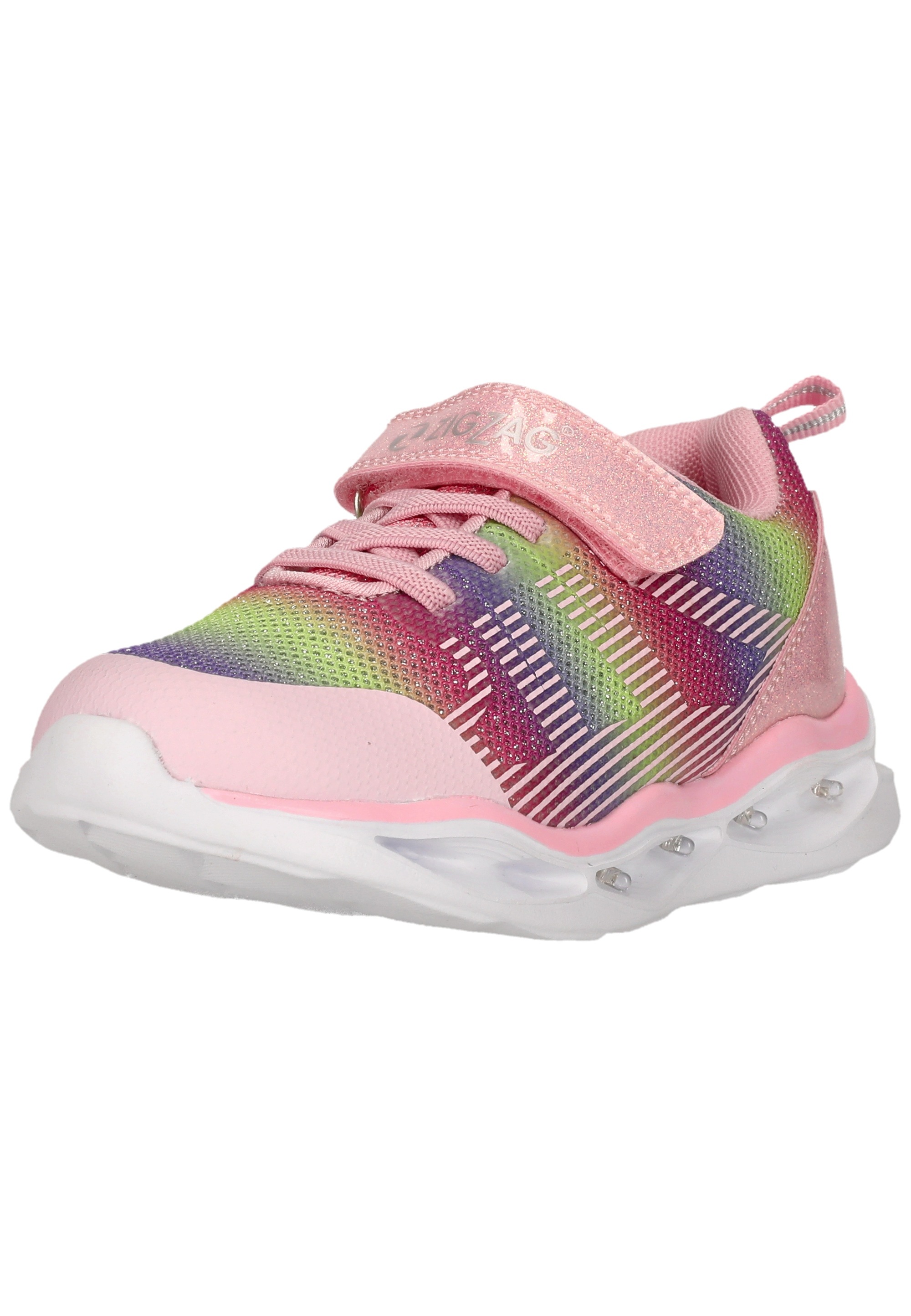 Sneaker ZIGZAG "Lampaya", Mädchen, Gr. 31, hellrosa, Synthetik, Schuhe Sneaker, mit Blinklichtern und stoßfedernder Sohle