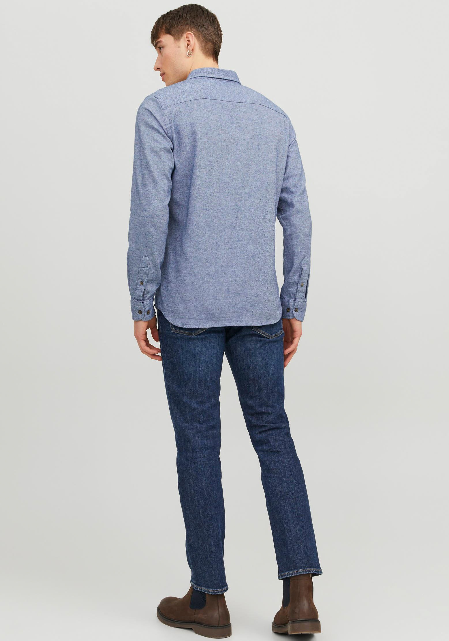 Jack & Jones Langarmhemd »JJECLASSIC MELANGE SHIRT LS SN«